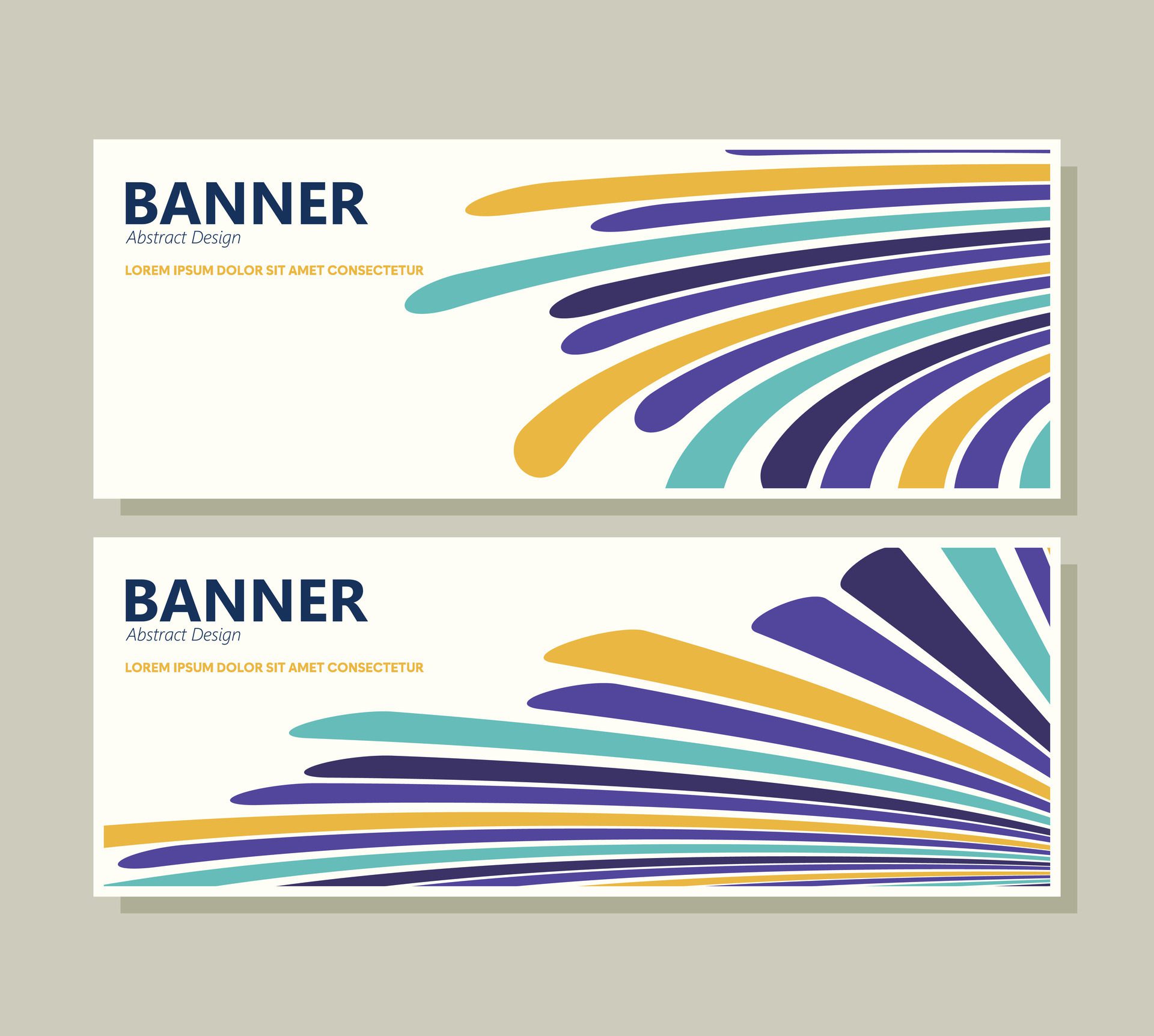 colorful abstract shape banner design Free Vector