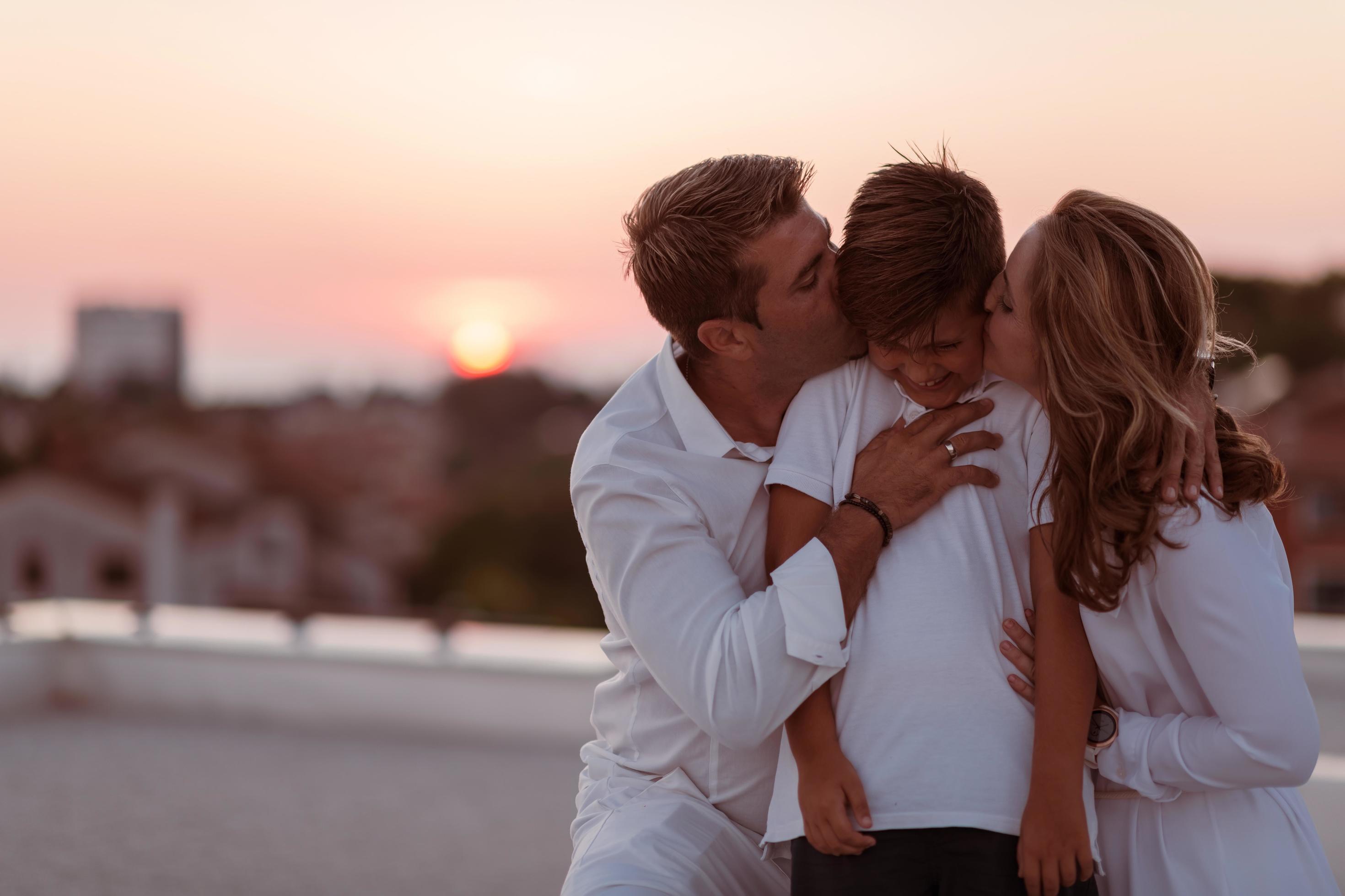 Family enjoying outdoors Stock Free