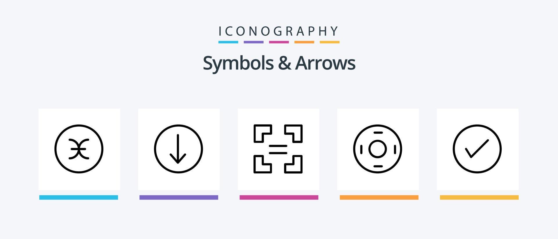 Symbols and Arrows Line 5 Icon Pack Including symbols. ancient. sign. sticker. label. Creative Icons Design Stock Free