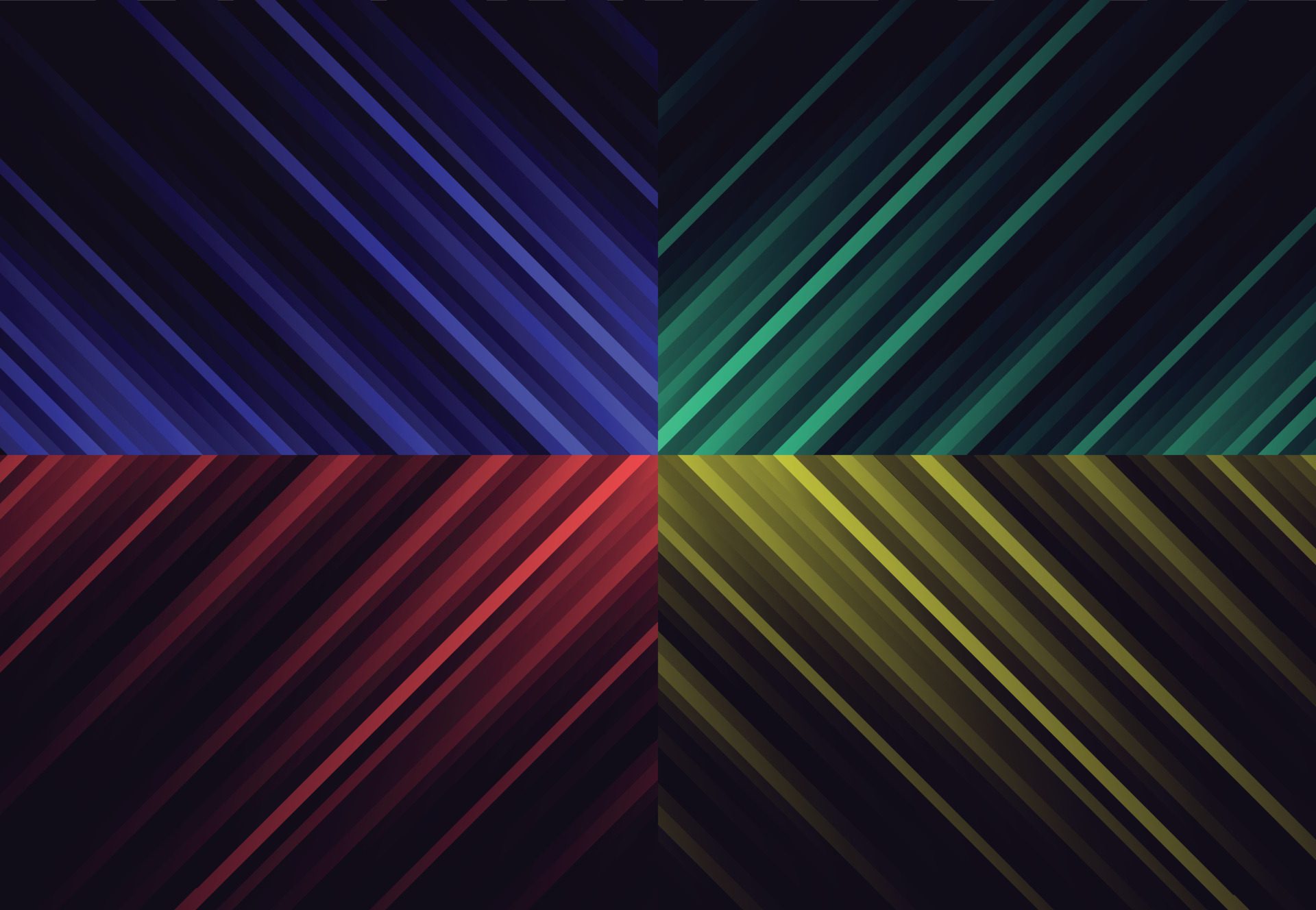 Set of abstract gradient stripe on dark blue background. Vector illustration Free Vector and Free SVG