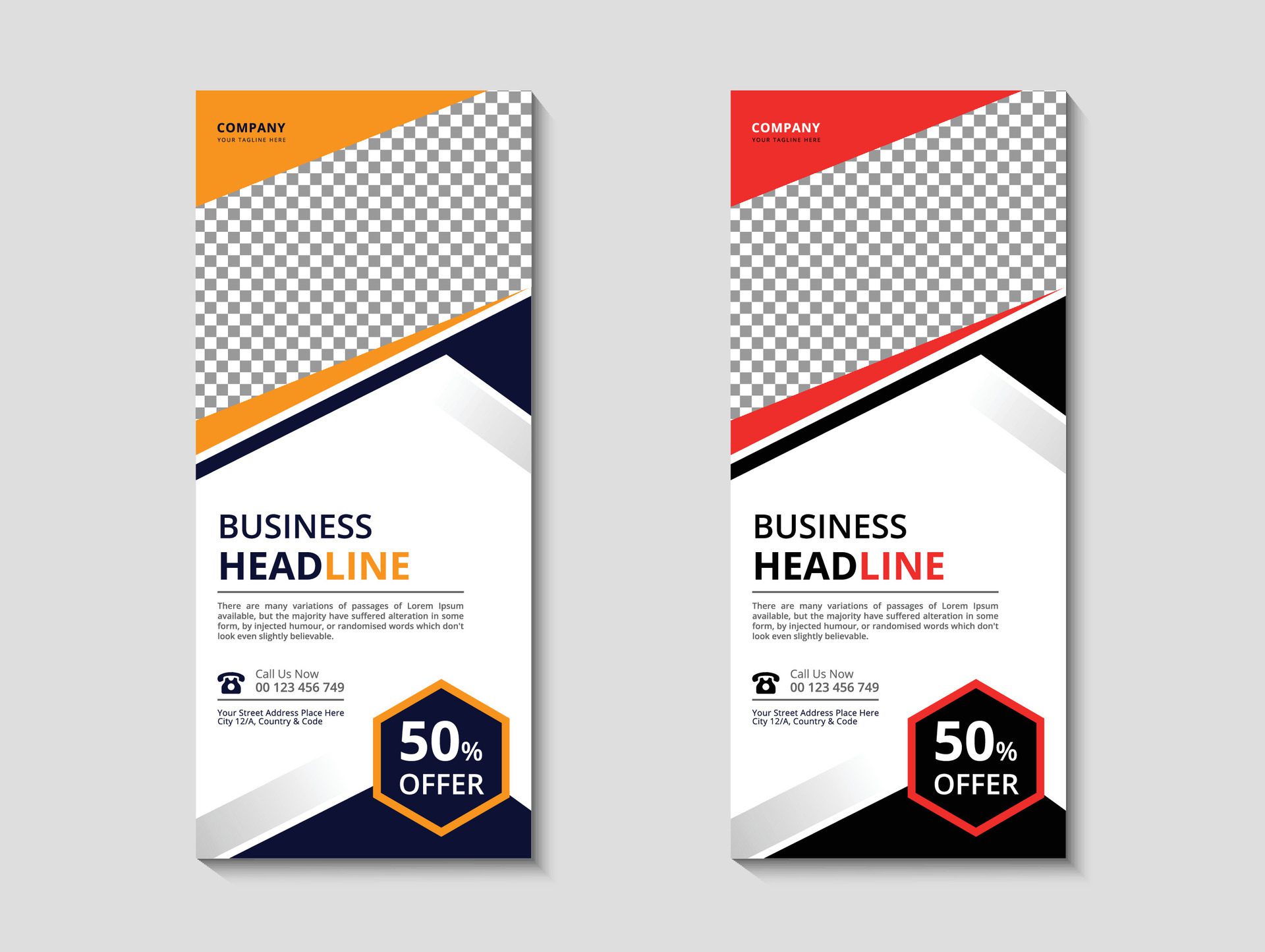 Business Marketing rollup banner design, corporate Business rollup banner Template Design. Digital Marketing Agency rollup banner design. Free Vector