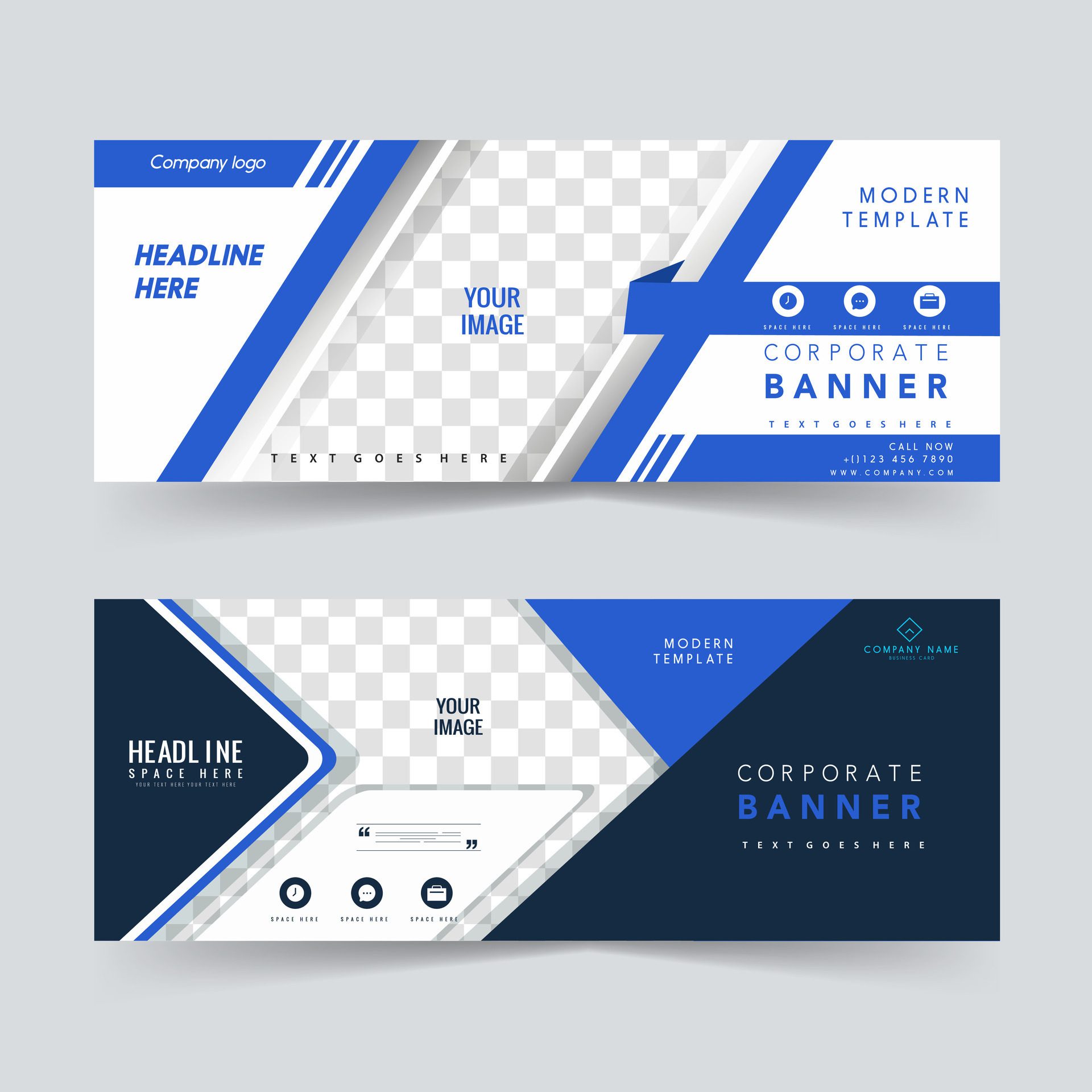 Business Corporate Modern Banner Design Free Vector