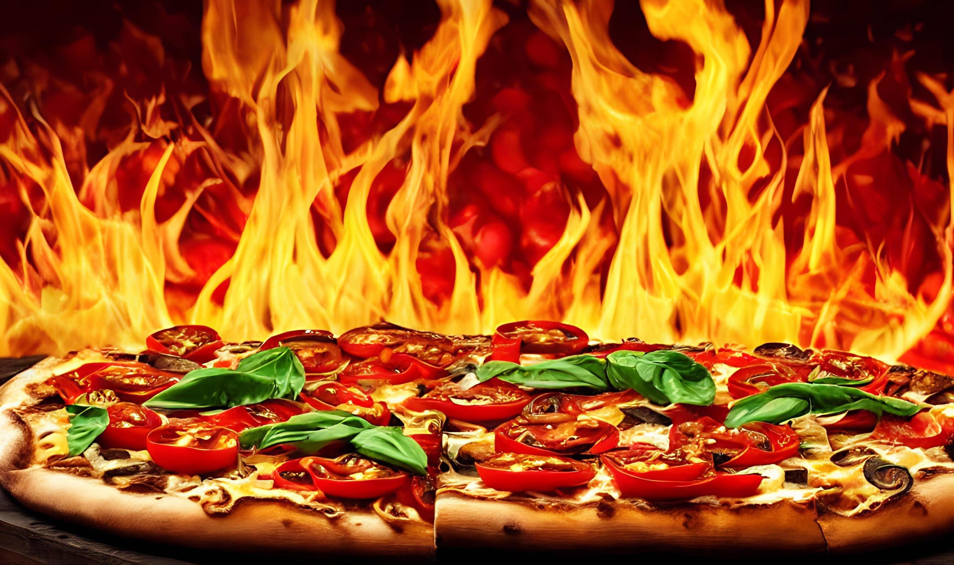 Pizza. Traditional Italian cuisine fast food. Stock Free