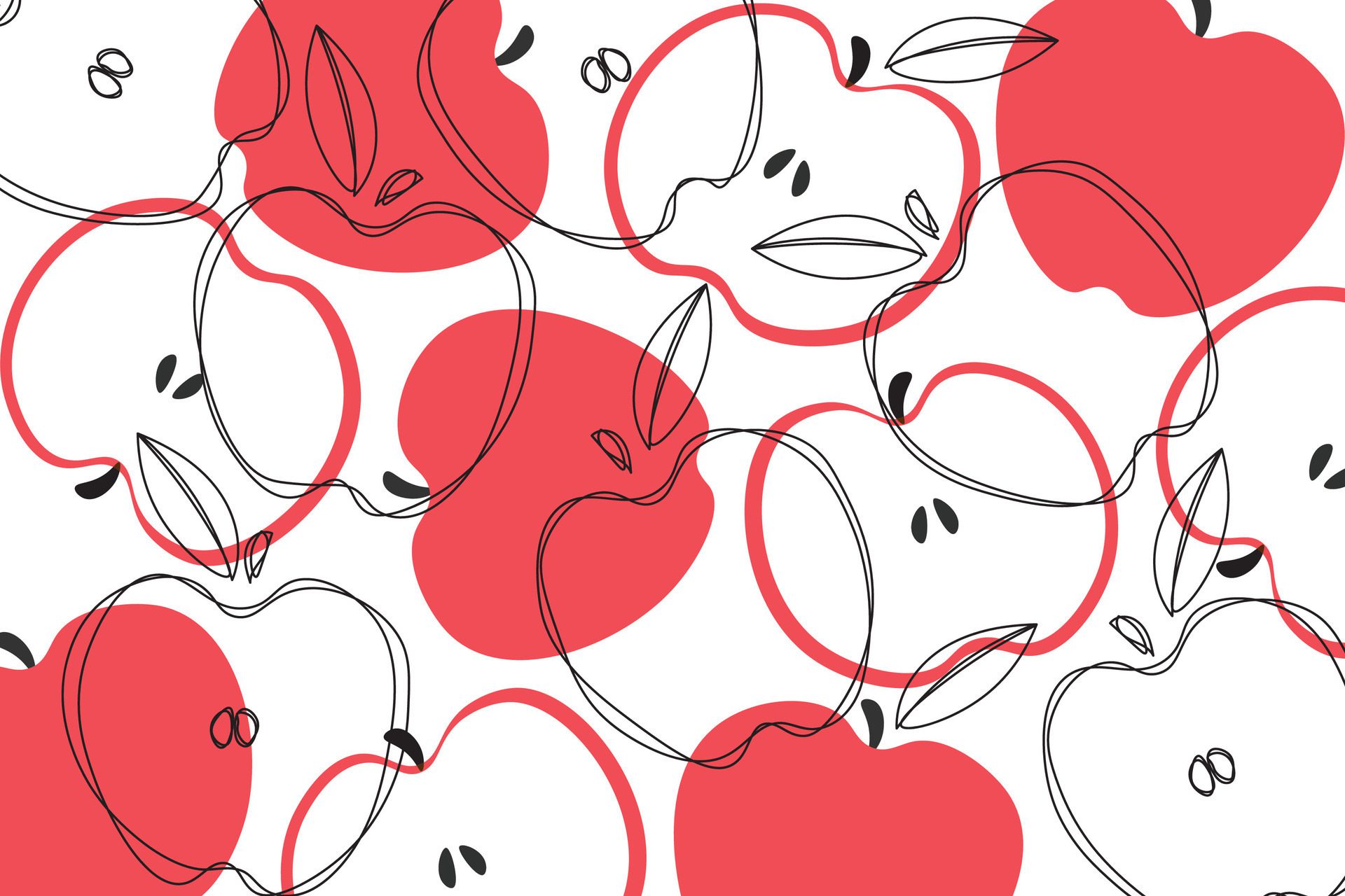 Apple seamless pattern Free Vector