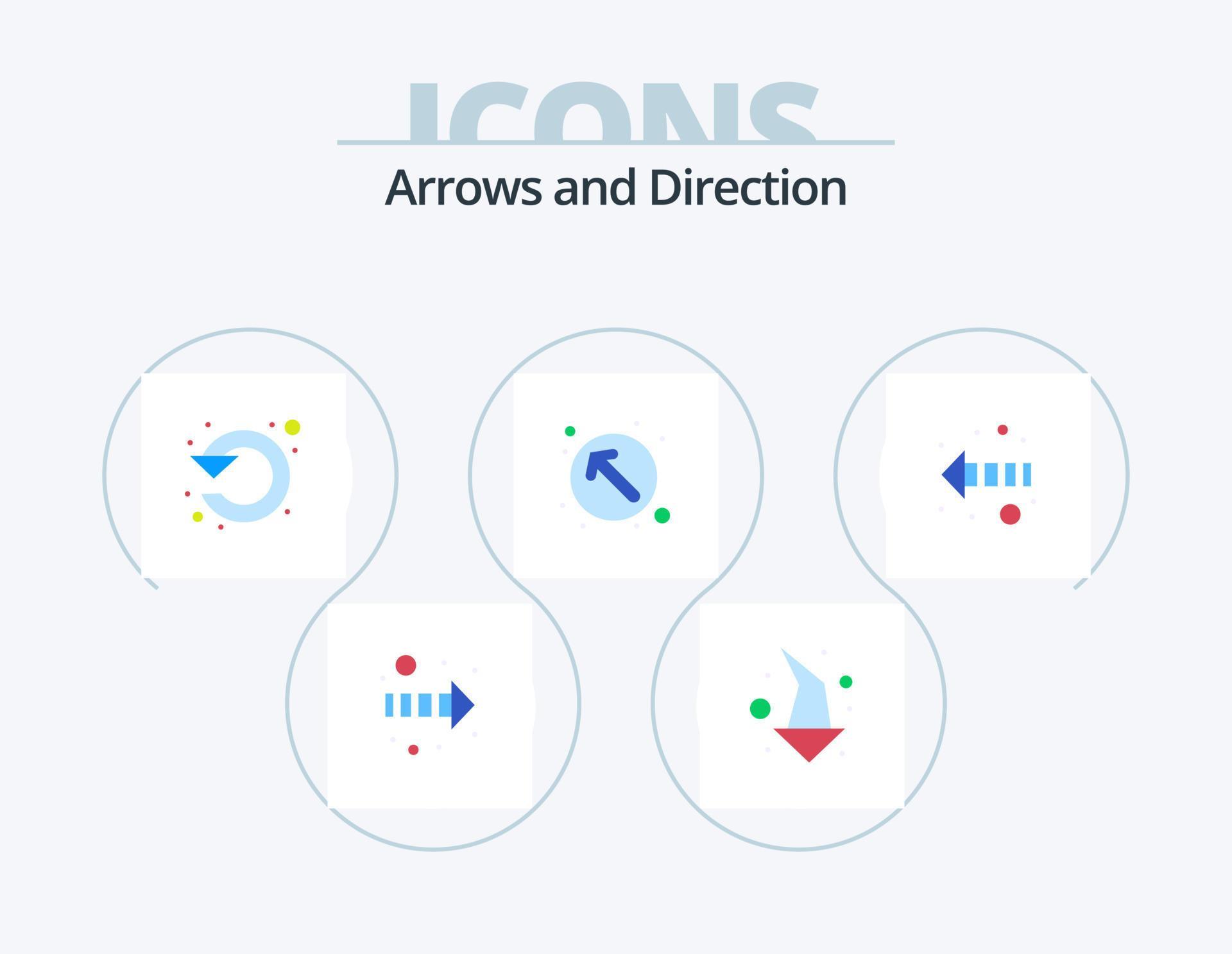 Arrow Flat Icon Pack 5 Icon Design. direction. up left. refresh. pointer. arrow Stock Free