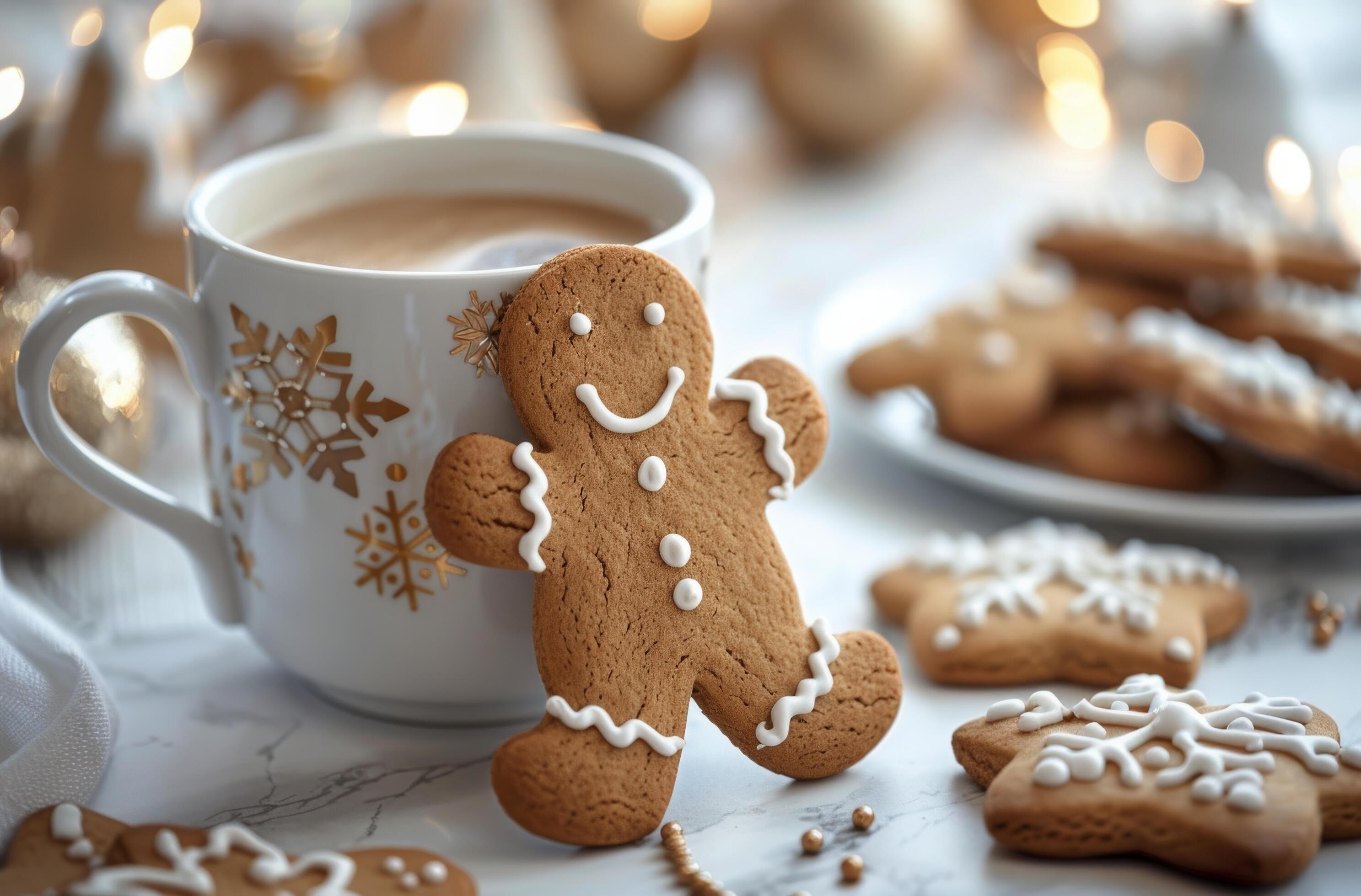 Gingerbread Man in Mug Stock Free