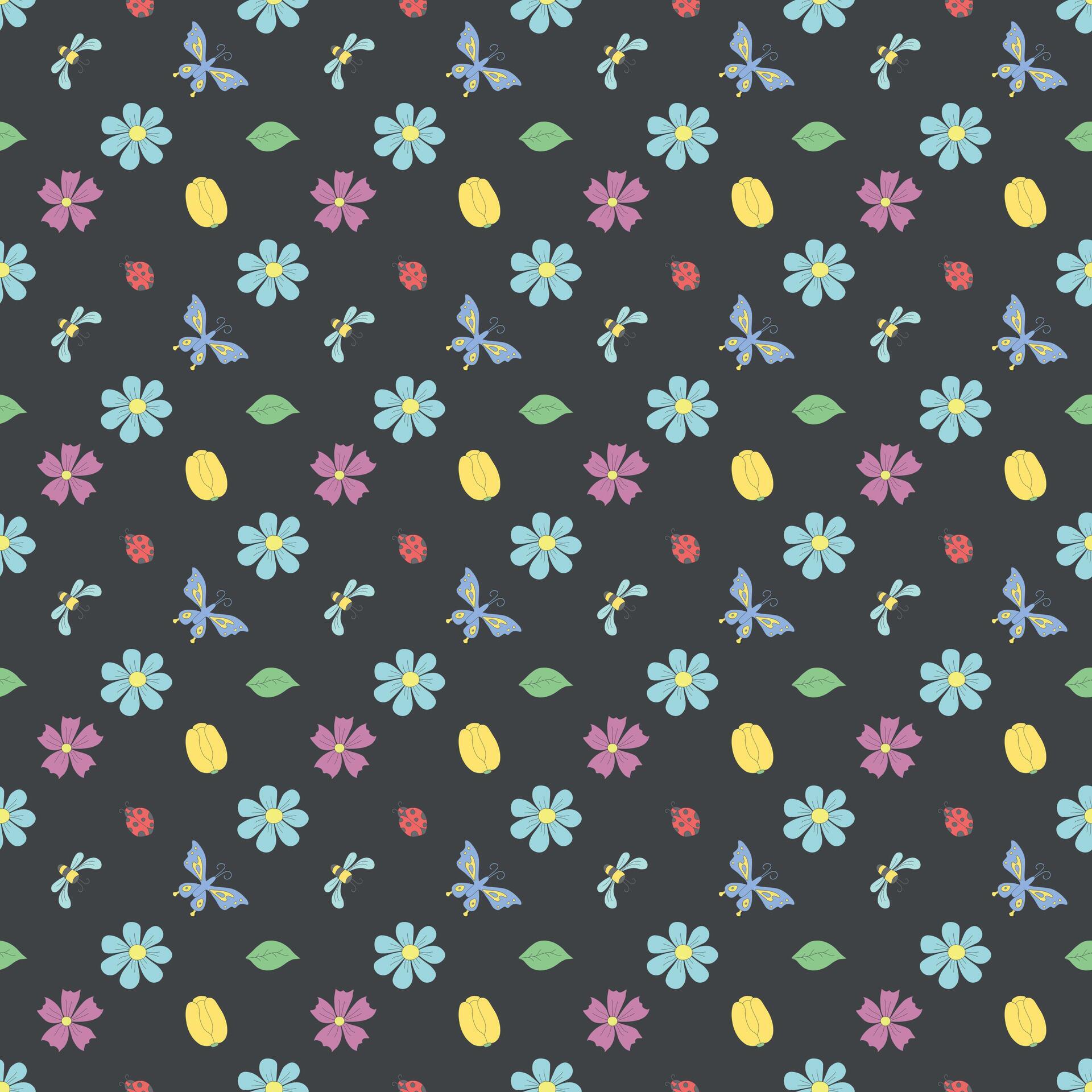 Spring floral pattern. Seamless pattern with flowers Stock Free