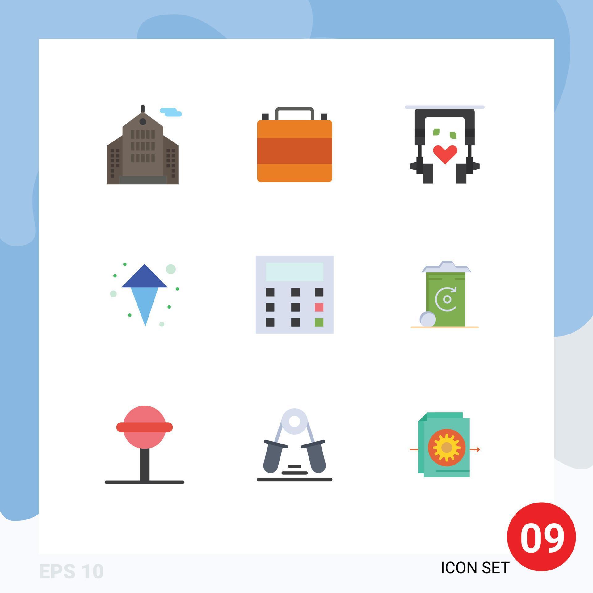 9 Creative Icons Modern Signs and Symbols of math calculation ear buds up arrow Editable Vector Design Elements Stock Free