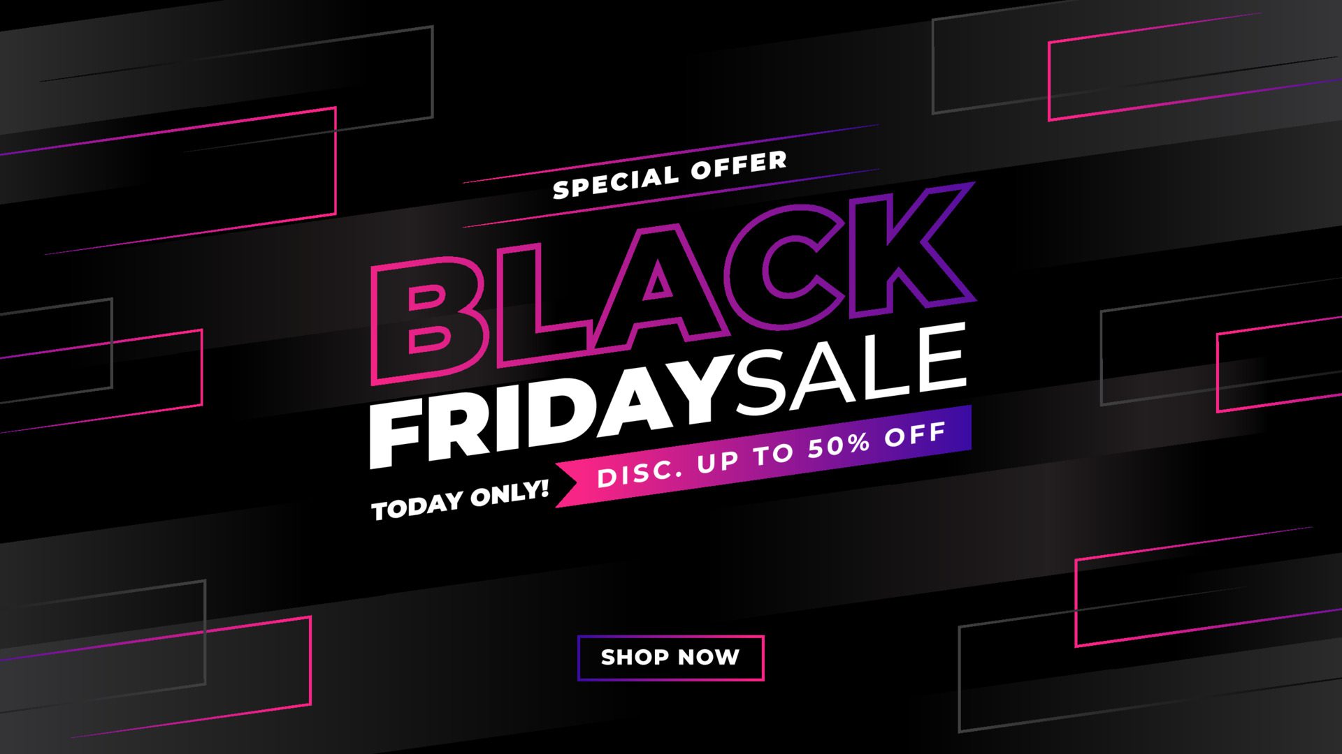 Sales promotion banner vector for black friday sale Free Vector