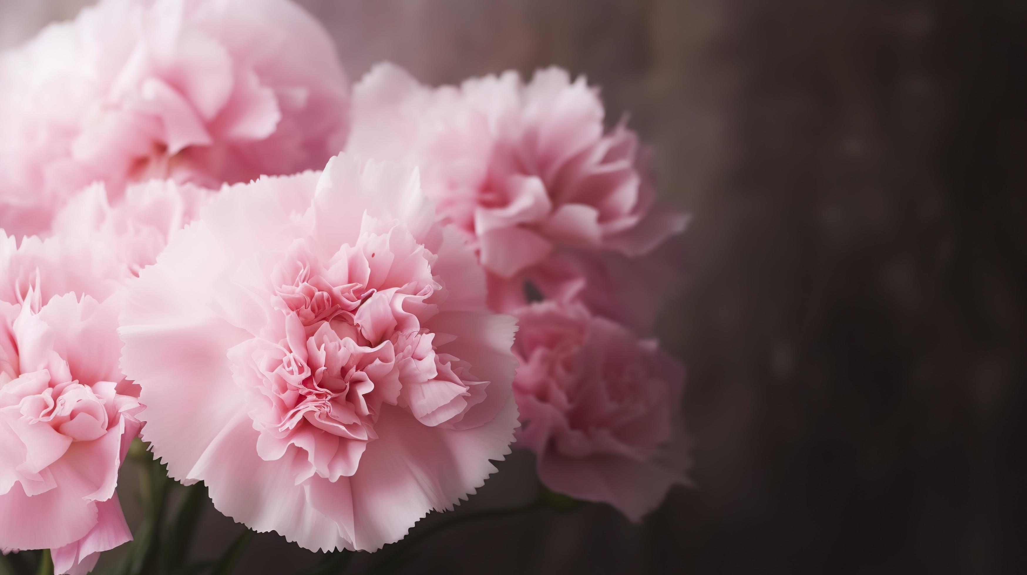 Photo pink carnation flowers bouquet, generat ai Stock Free