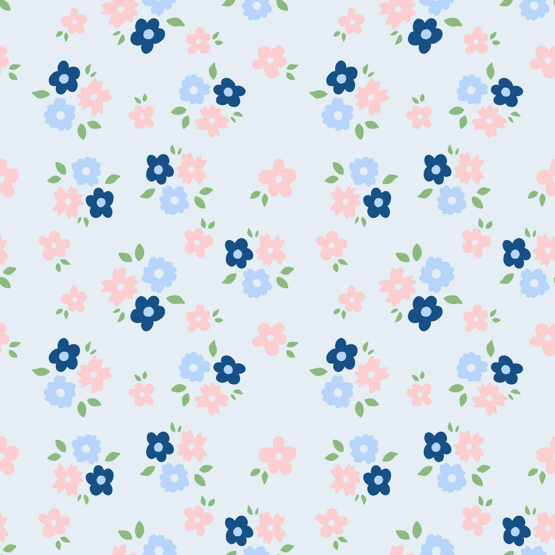 seamless vector background. flower textured Stock Free