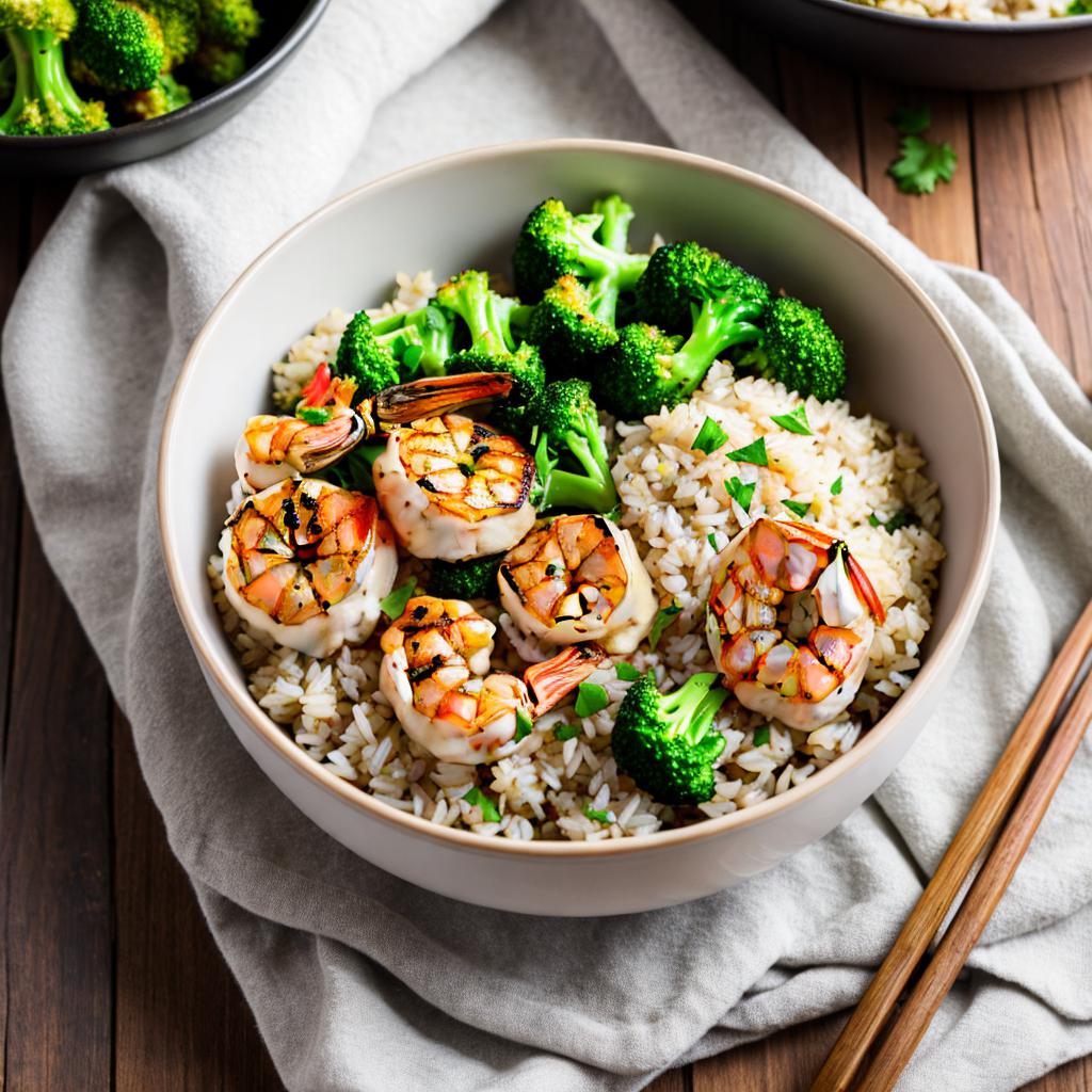 Bowl of brown rice by @ai_generated