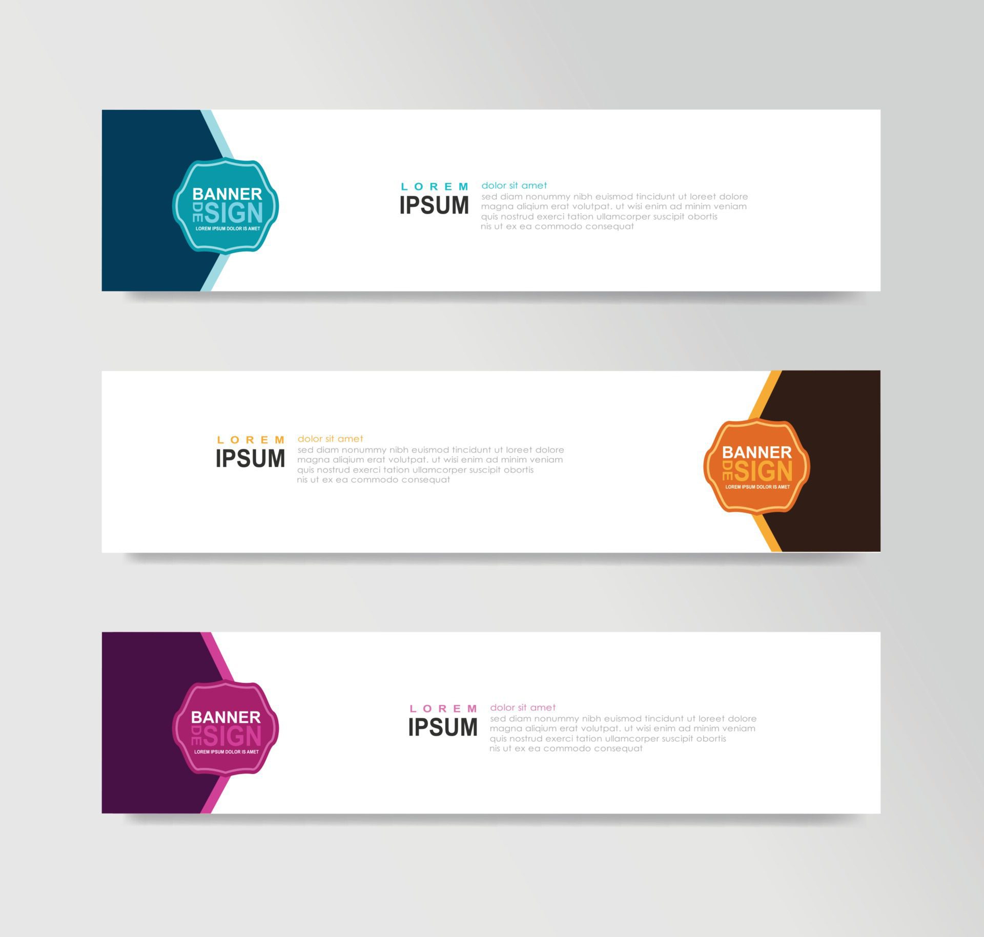 Vector Abstract Banner Design Web Template Free Vector