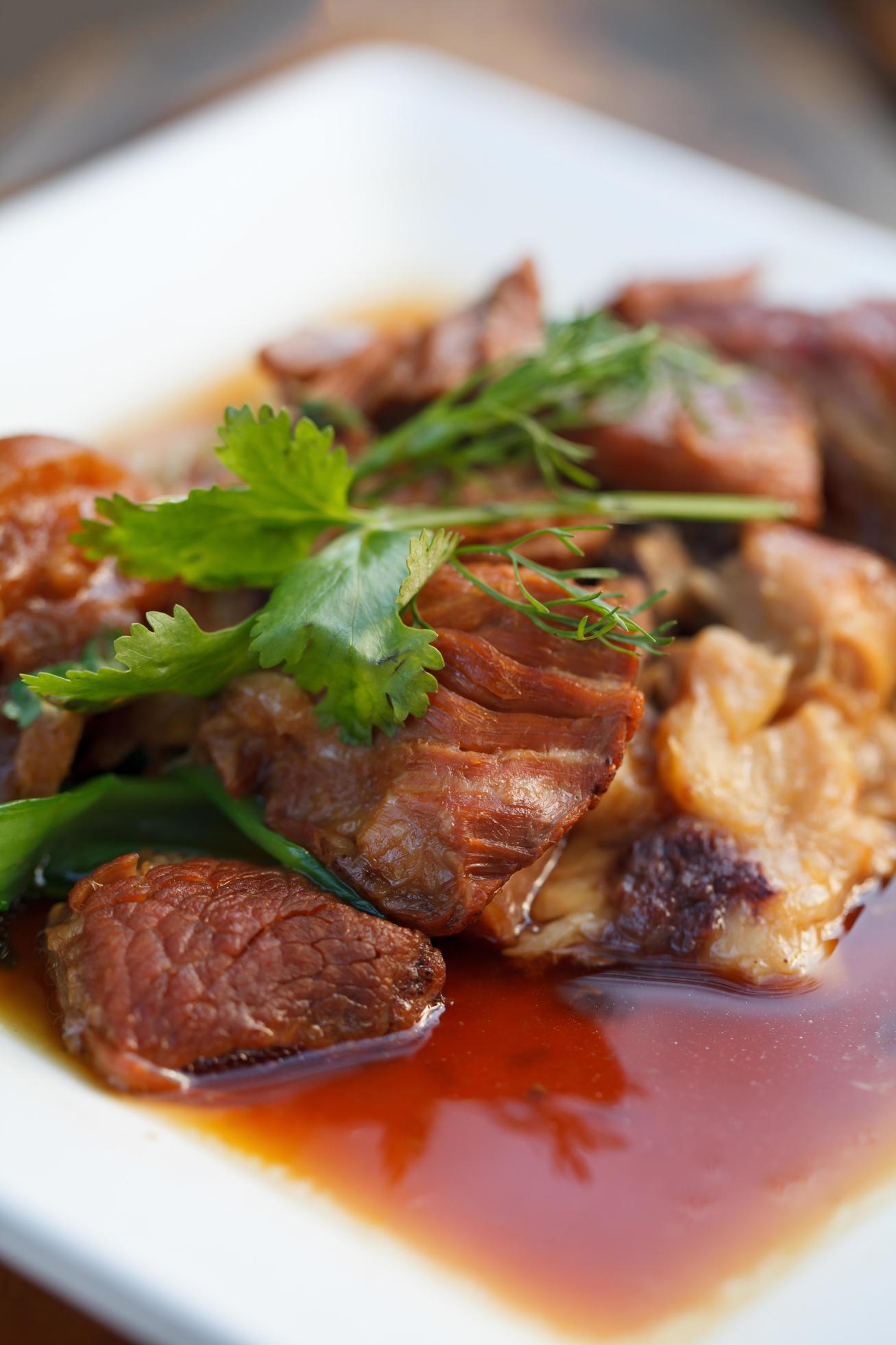 Stewed pork leg and vegetable,Thai food Stock Free