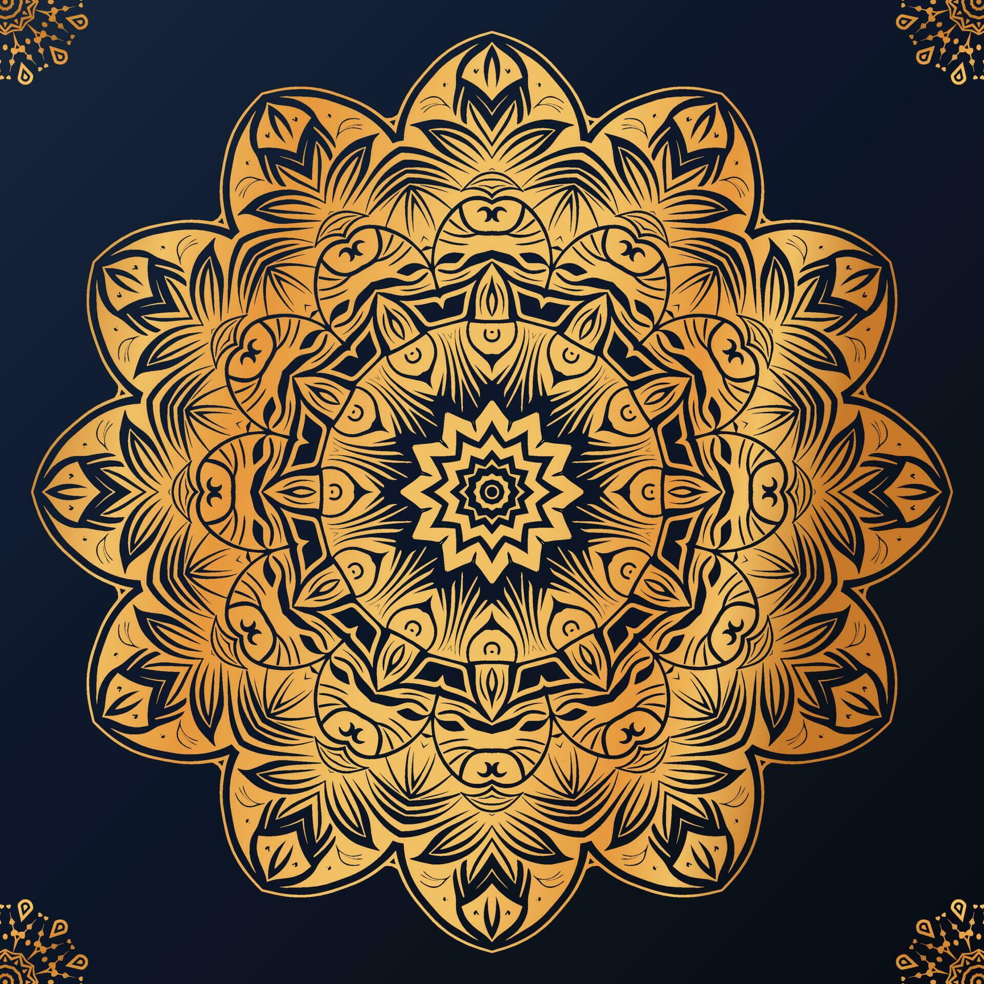 Vector flower luxury mandala background arabesque style Stock Free and Free SVG