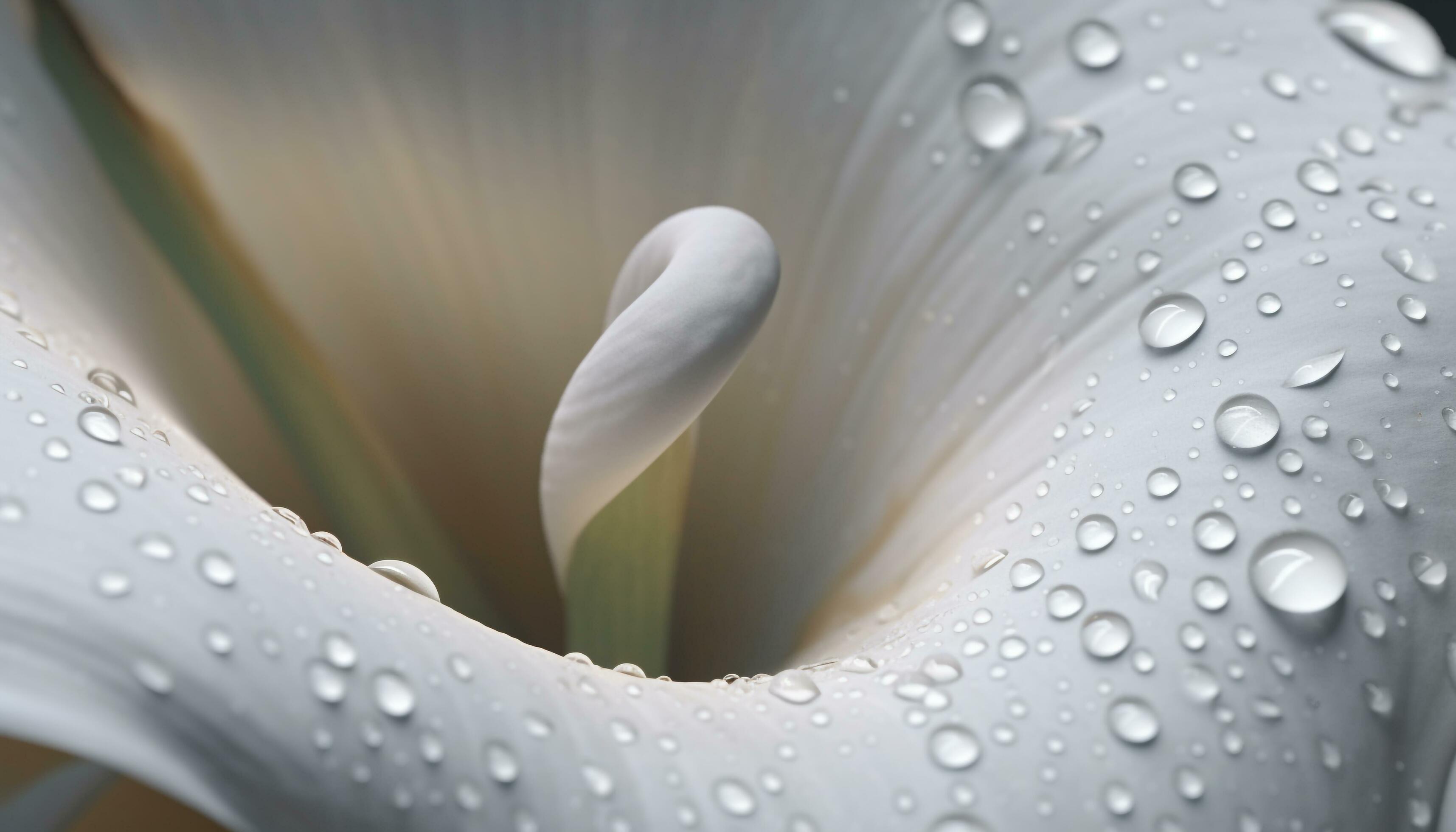 Freshness and beauty in nature macro flower with dew drop generated by AI Stock Free