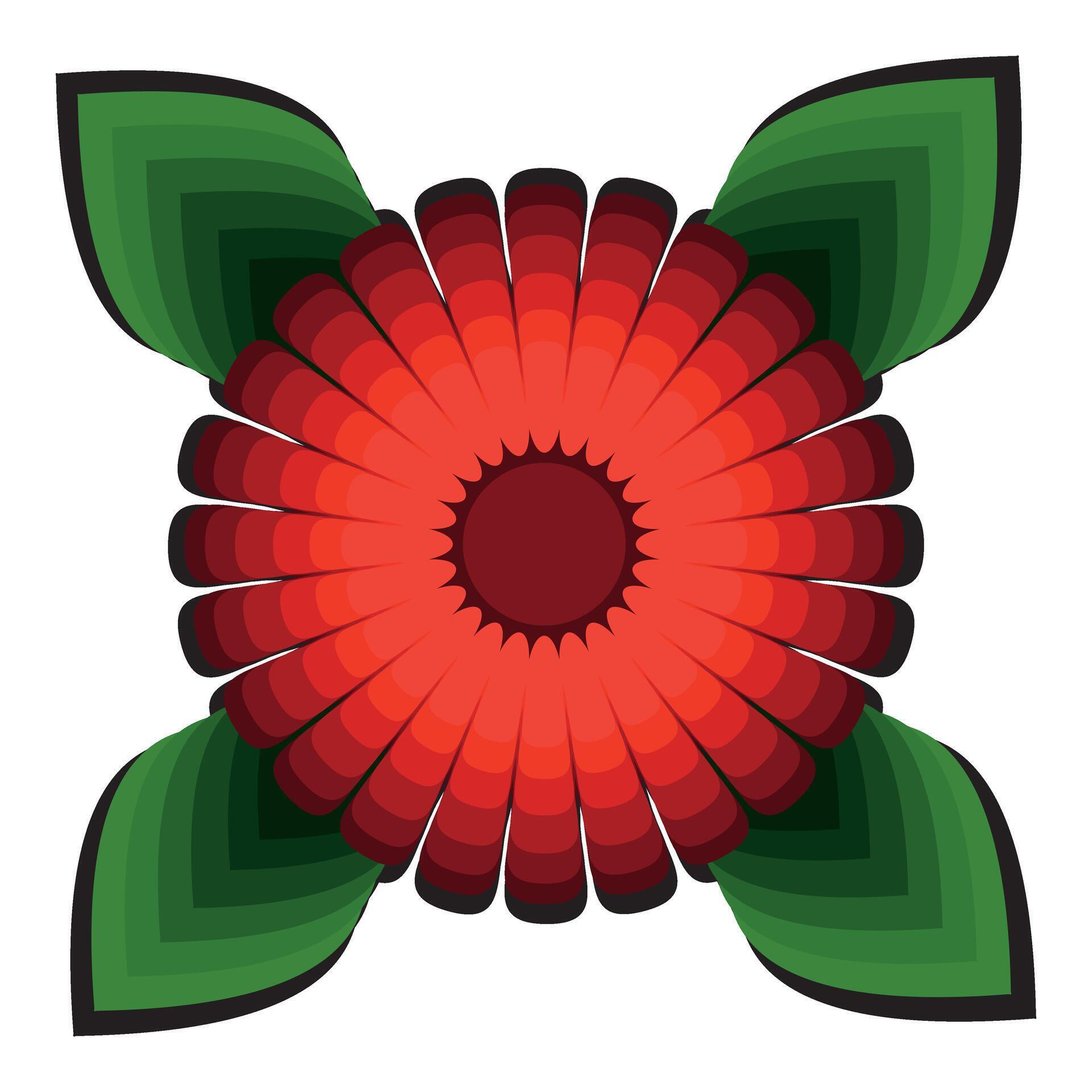 a red flower with green and red colors on it. Stock Free