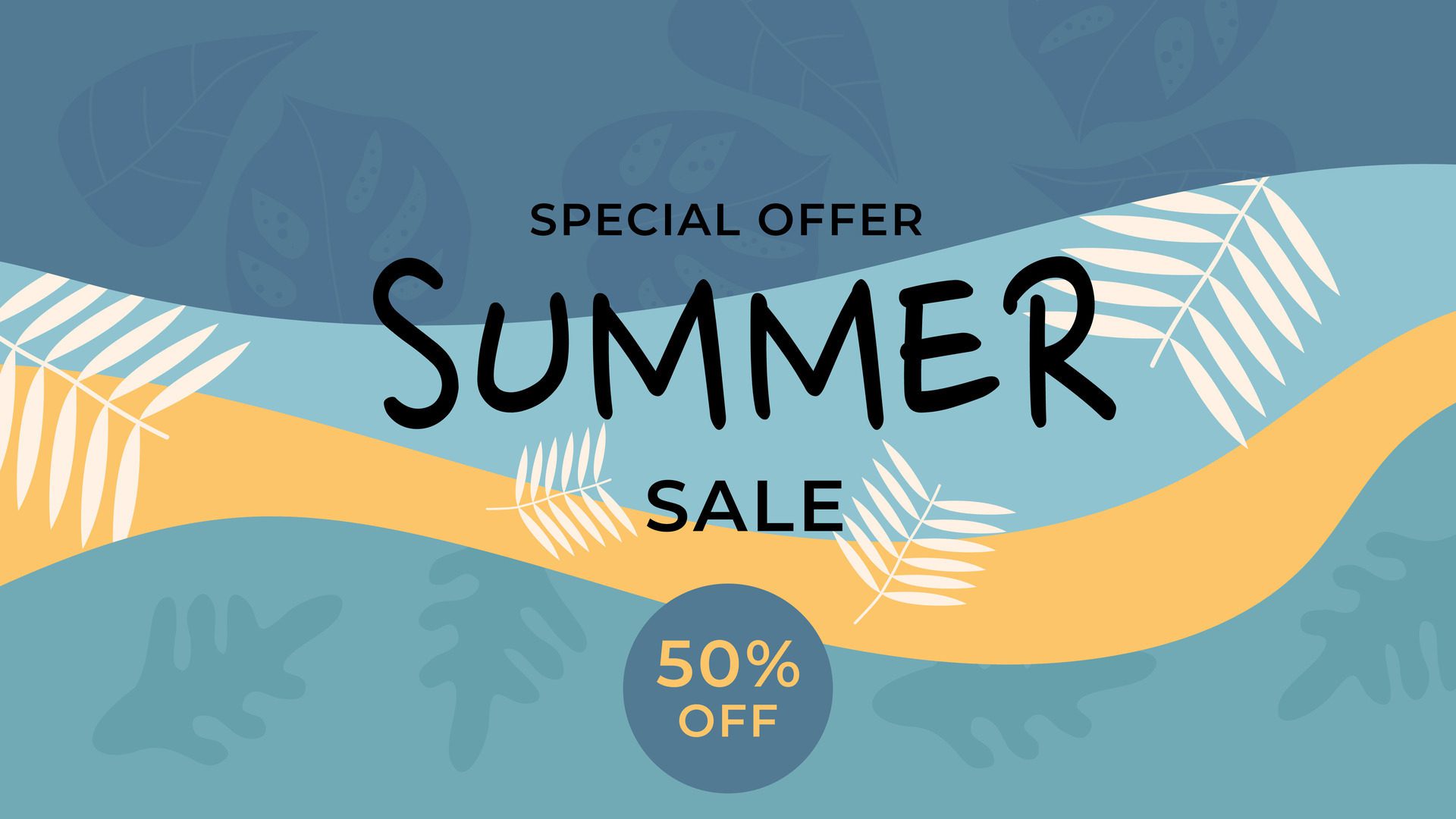 ABSTRACT SUMMER SALE DISCONT BANNER PROMOTION BACKGROUND PASTEL COLOR. GOOD FOR SOCIAL MEDIA POST, COVER , POSTER Free Vector