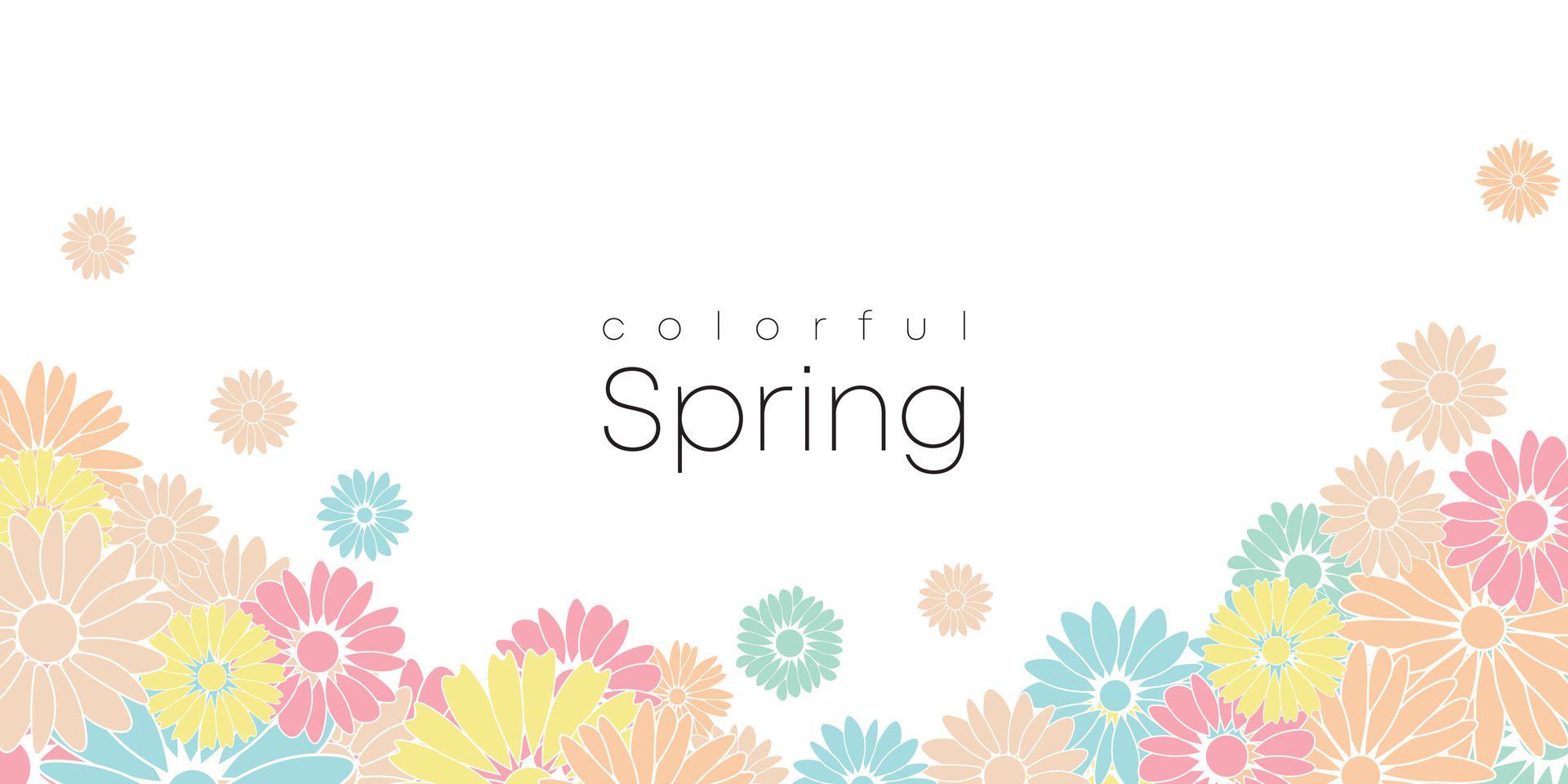 Spring abstract vector backgrounds with flowers,Art illustration for card, banner, invitation, social media post, poster, advertising. Free Vector