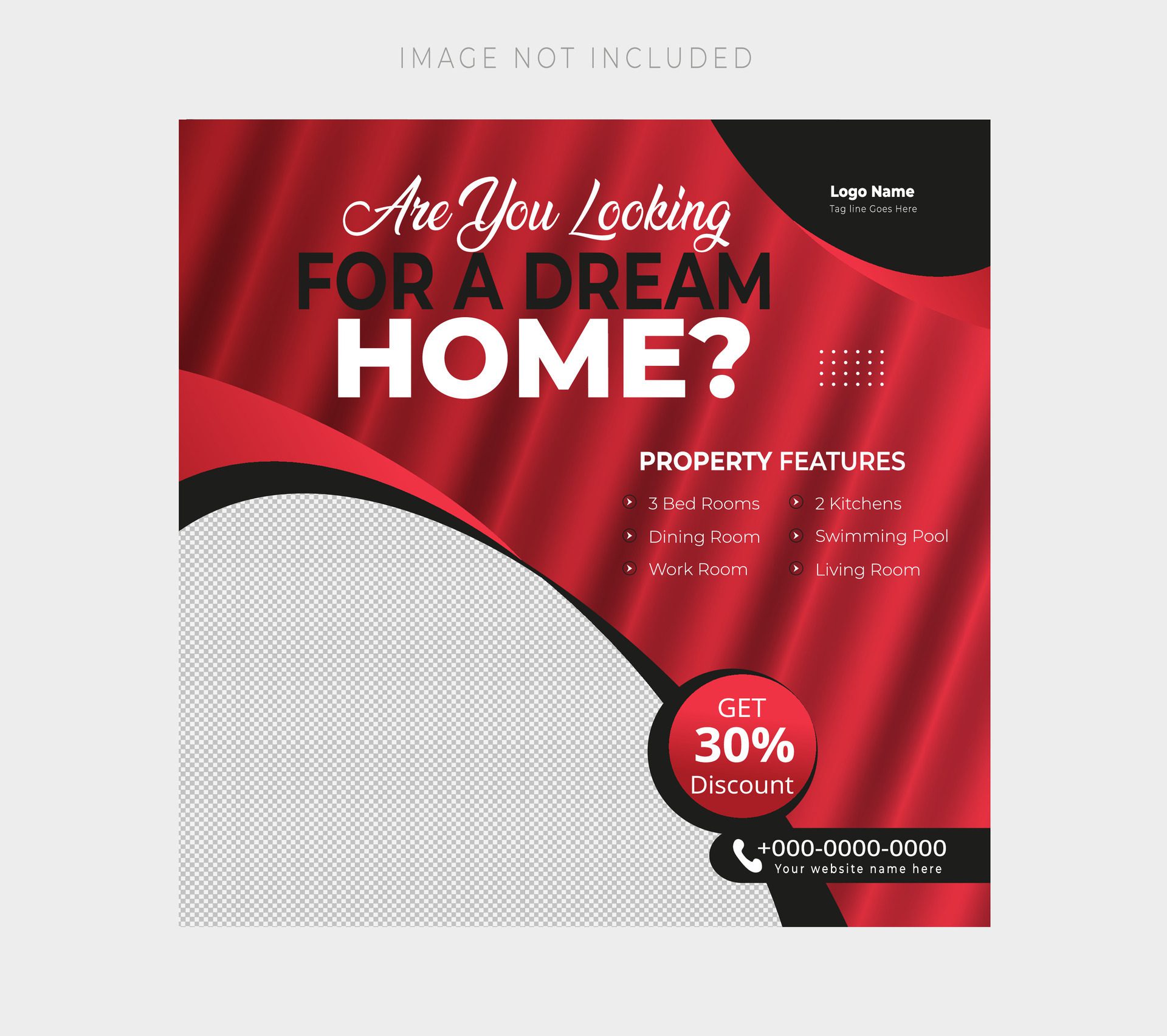 Modern Home sale Social media post banner Free Vector