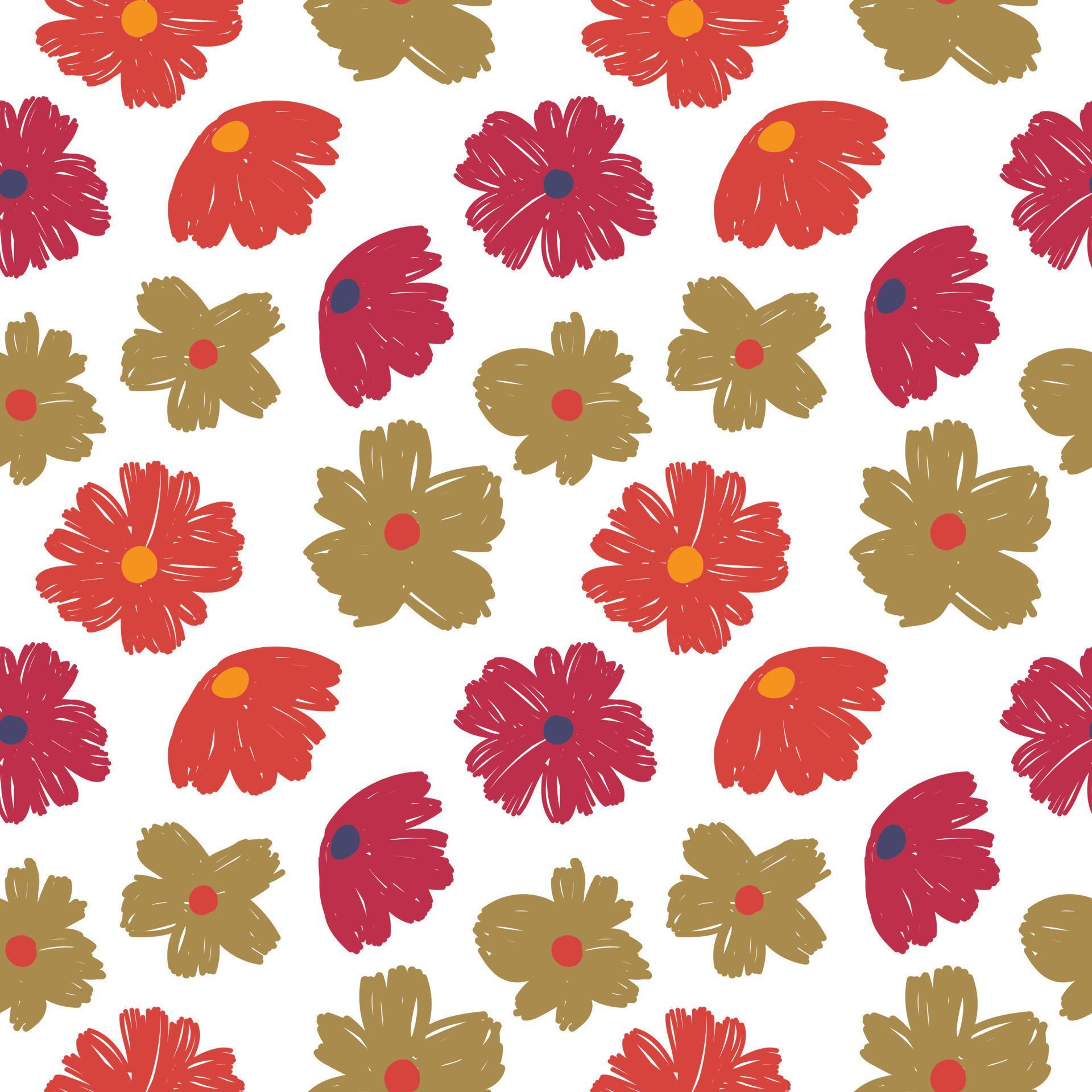 Floral Seamless Vector illustration pattern Background Stock Free