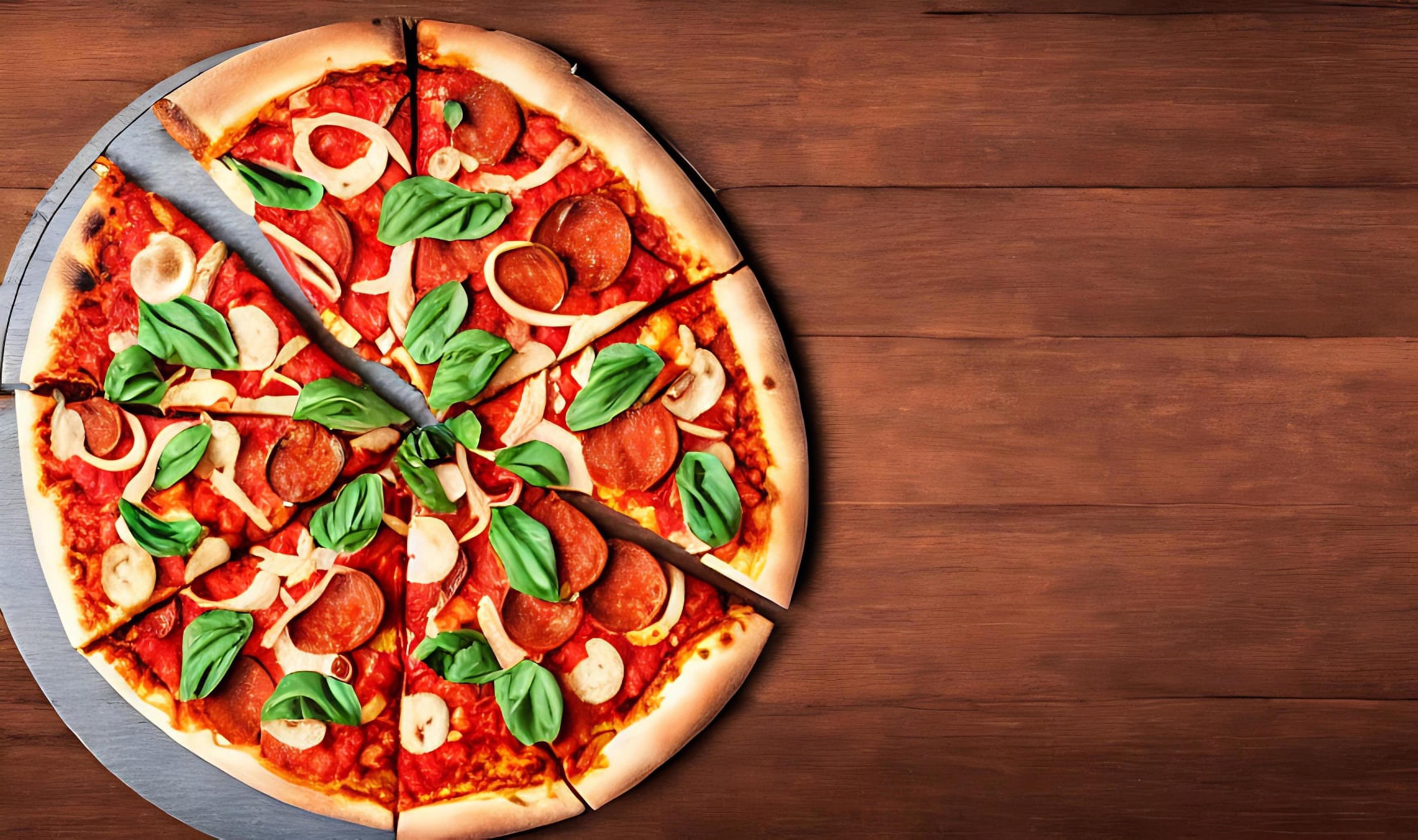 Pizza. Traditional Italian cuisine fast food. Stock Free