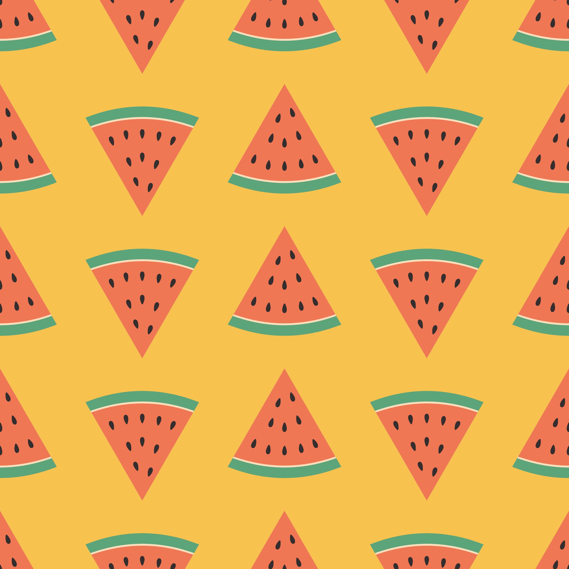 watermelon summer seamless pattern hand drawn Free Vector