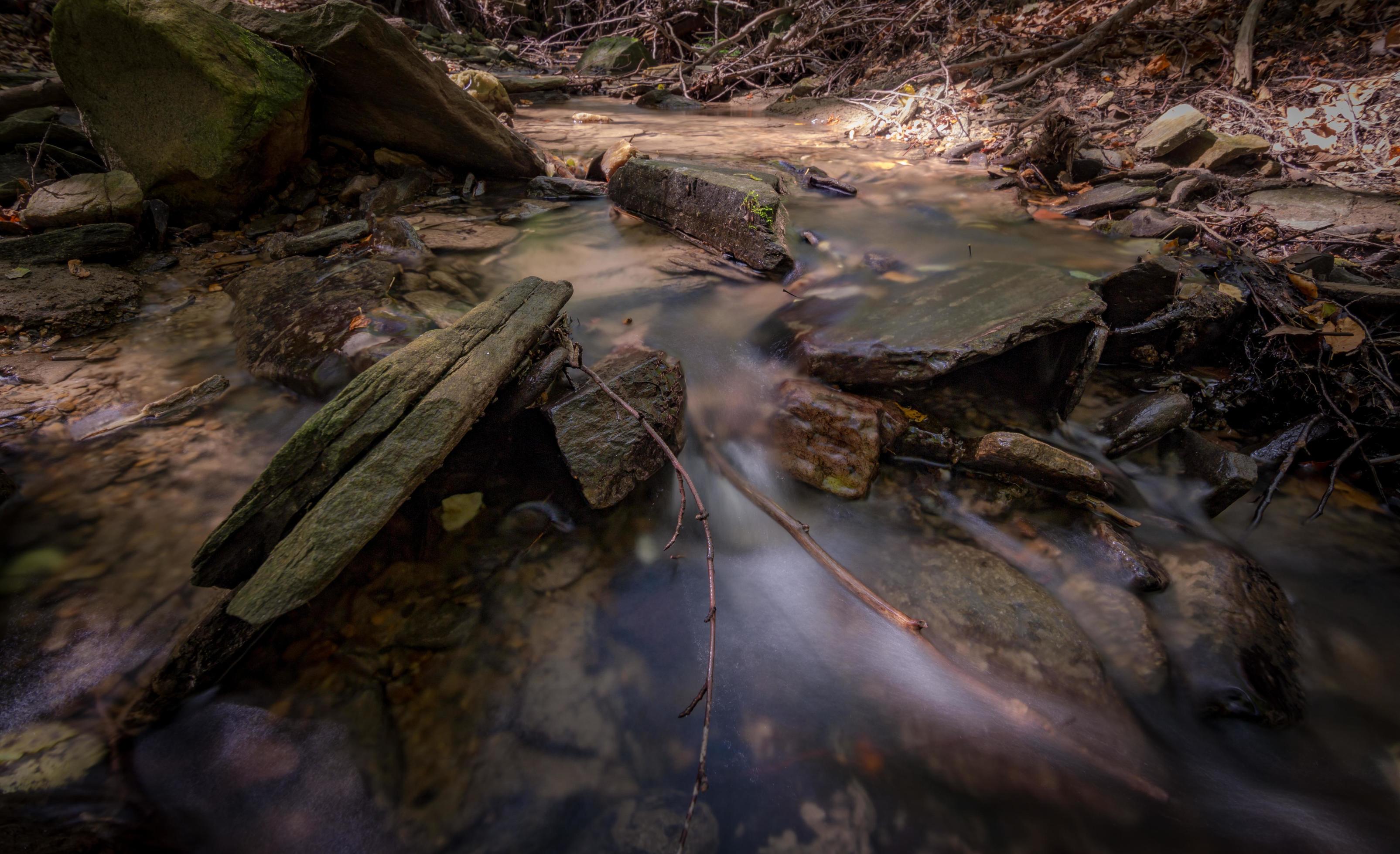 Long exposure stream Stock Free