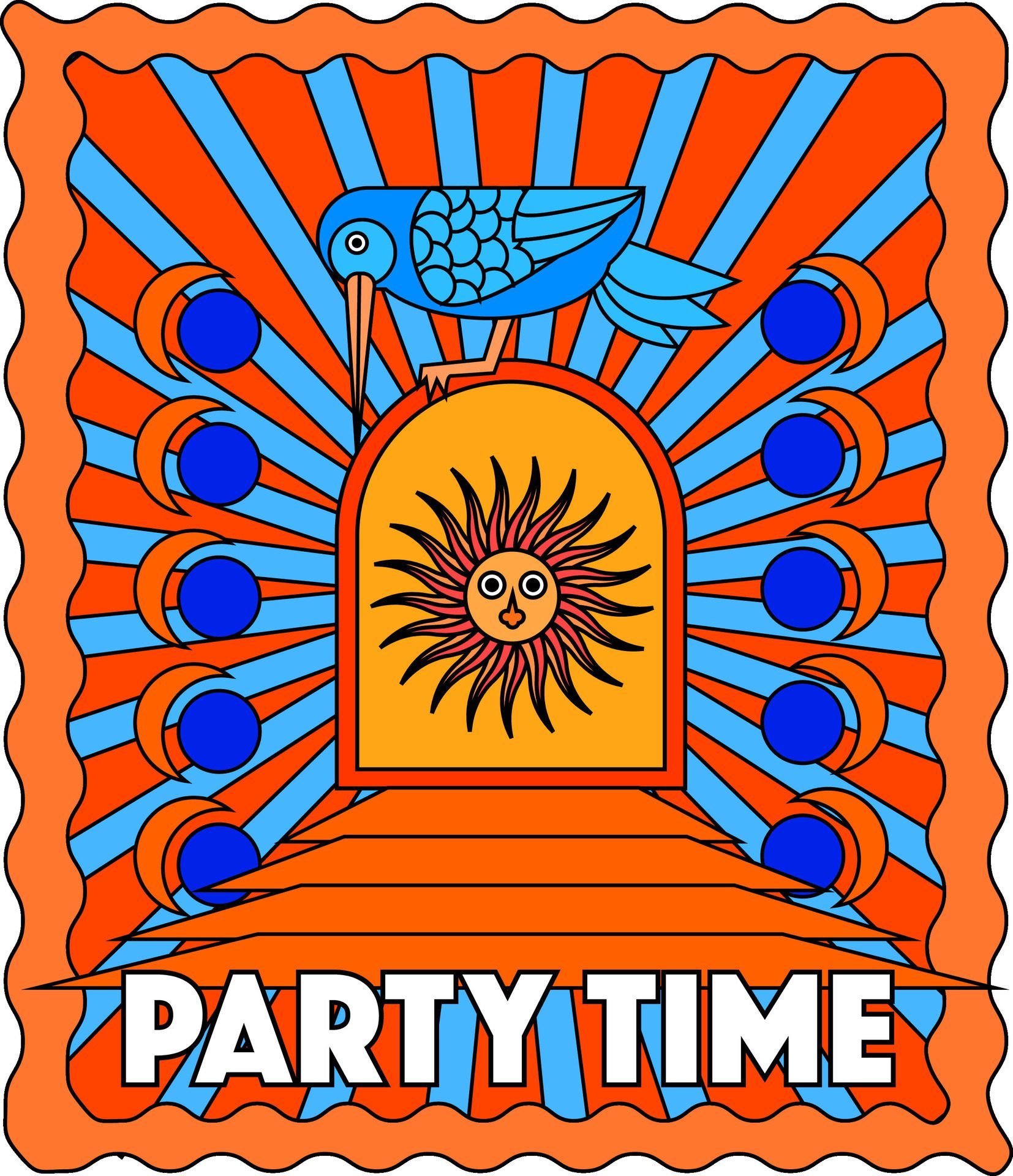 party time illustration for background, banner, poster, flyer, template, design, etc Free Vector