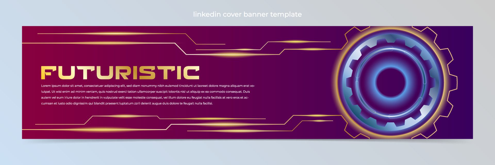 Modern abstract technology banner template Free Vector