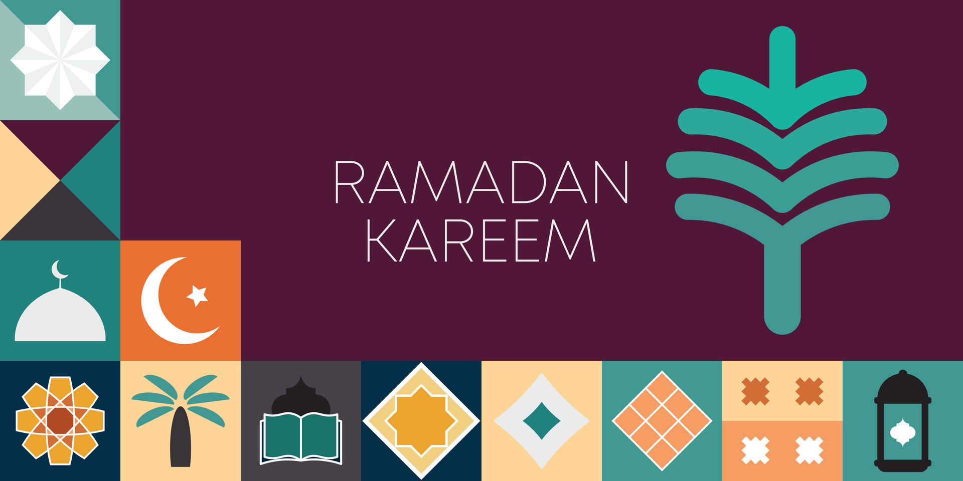 Ramadan Kareem,Islamic greeting card template with ramadan for wallpaper design,poster, media banner. Free Vector