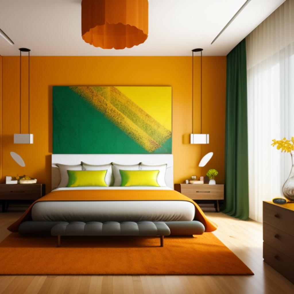 Interior bedroom with analagous by @ai_generated