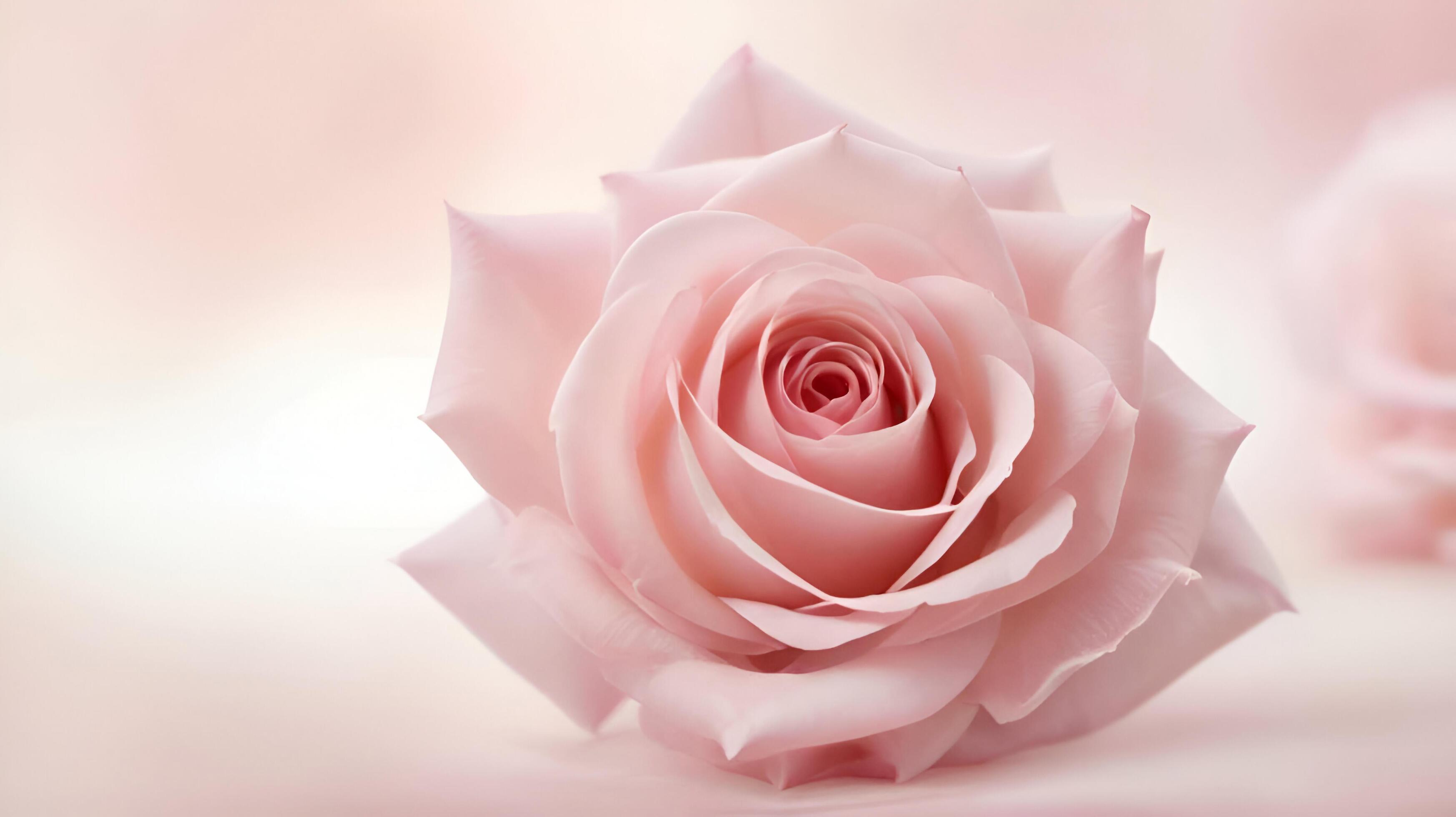 pink rose on a light background Stock Free