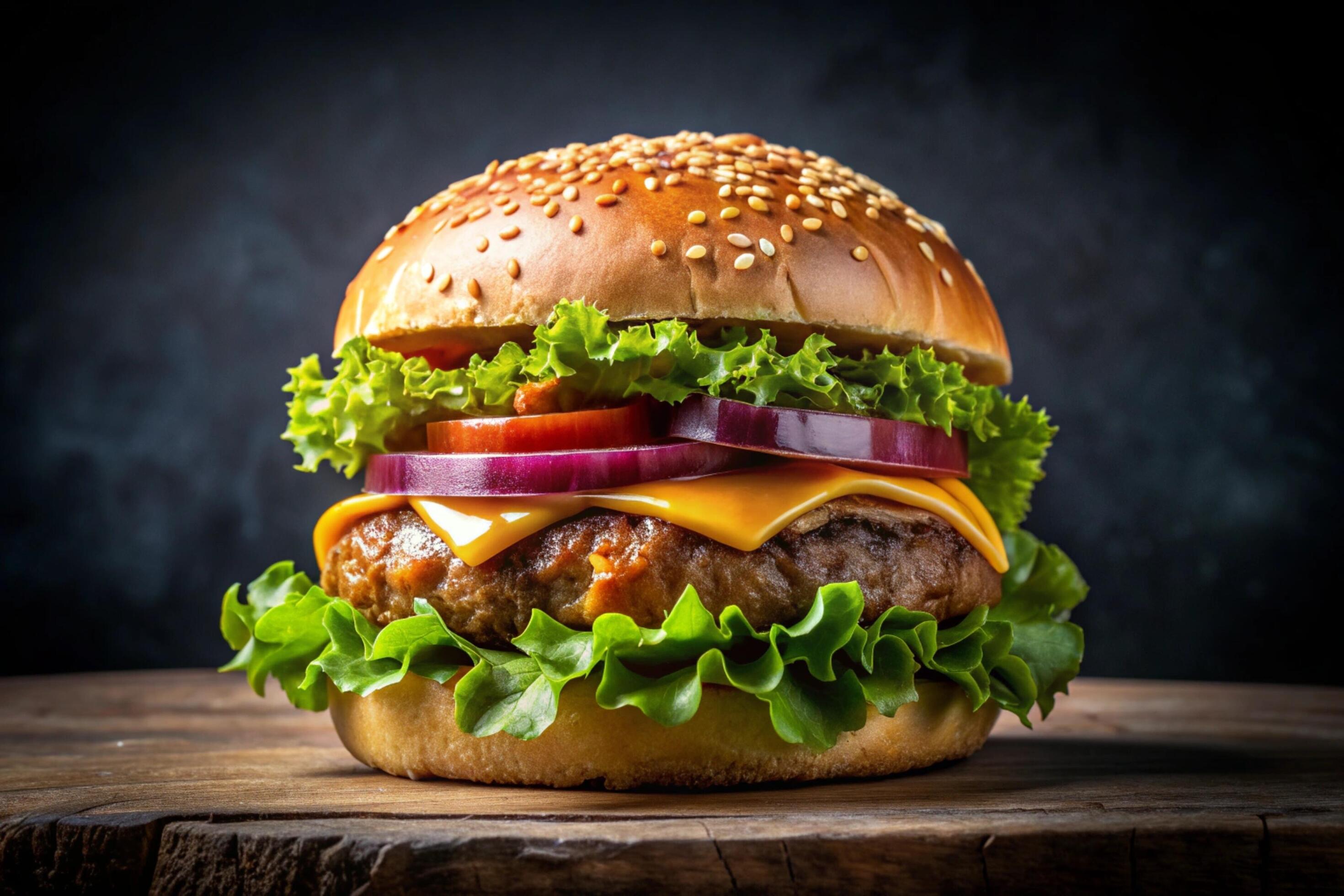 Burger photo isolated on clean background Stock Free