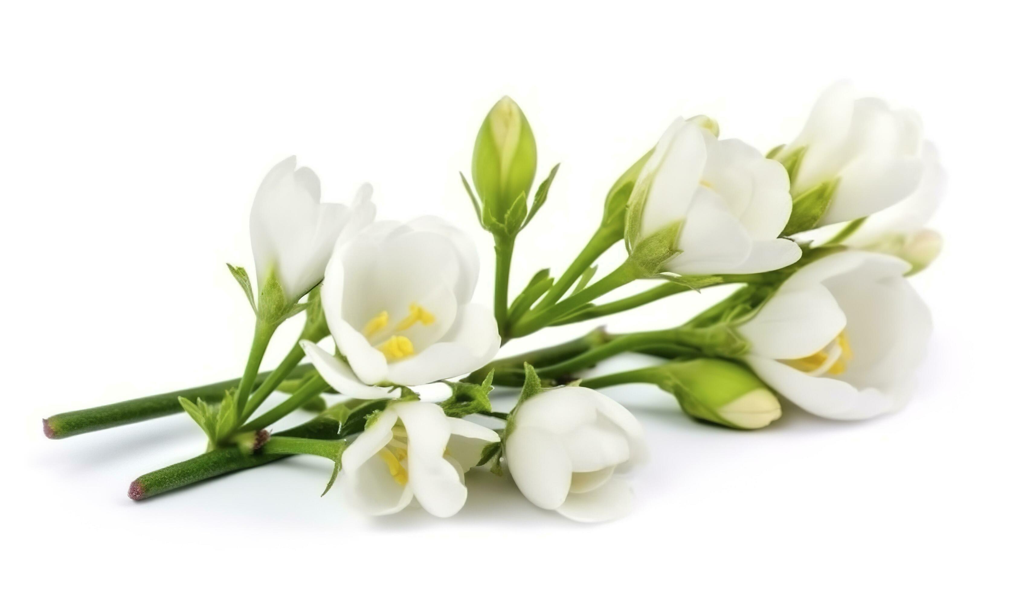 white flowers, generate ai Stock Free