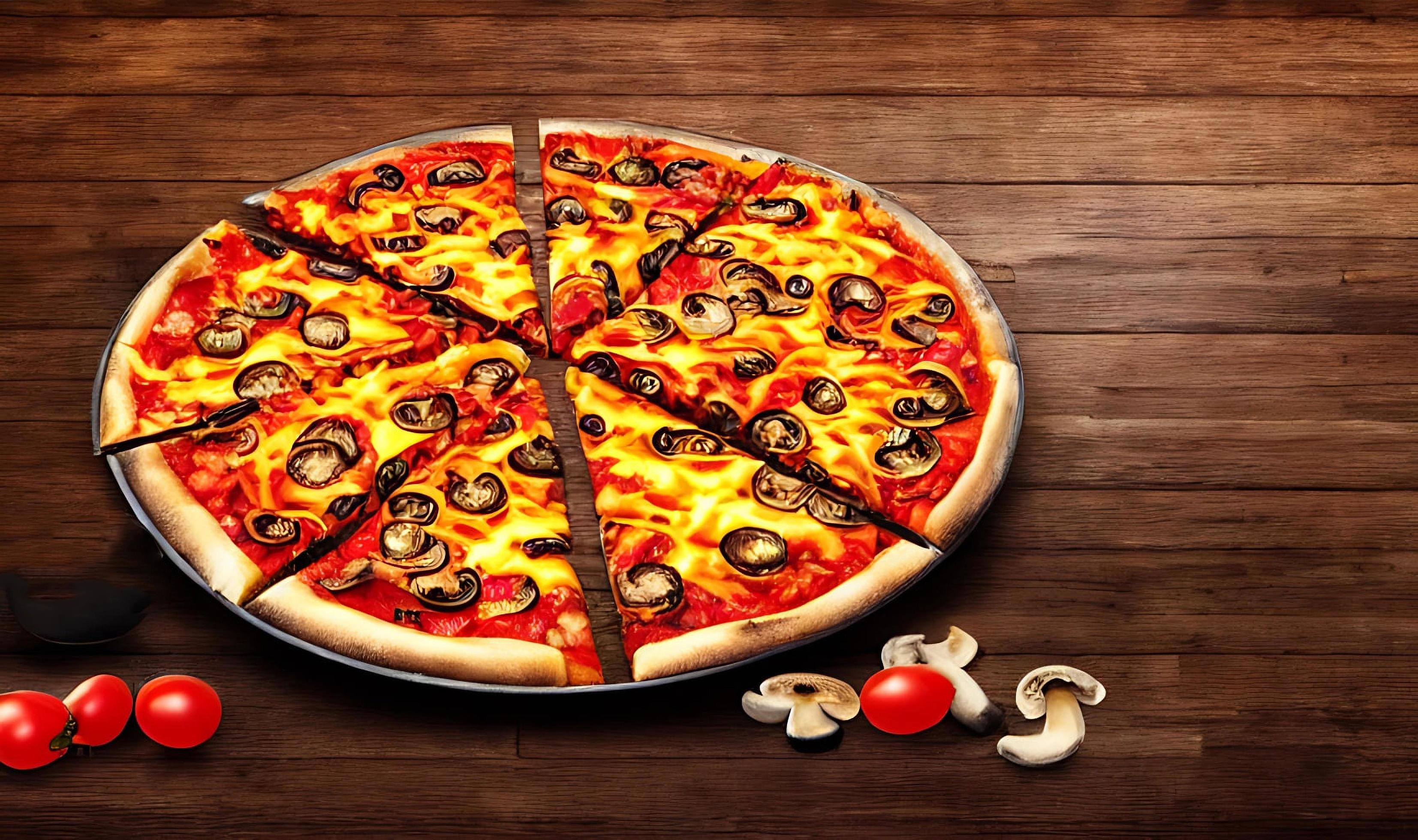 Pizza. Traditional Italian cuisine fast food. Stock Free