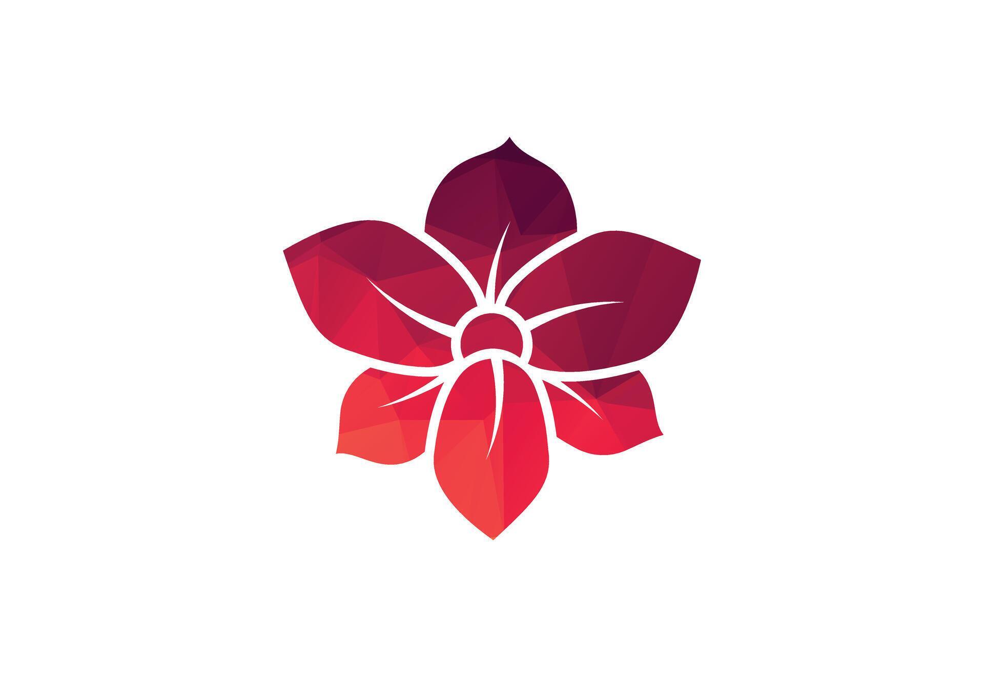 Orchid flower logo design template Stock Free