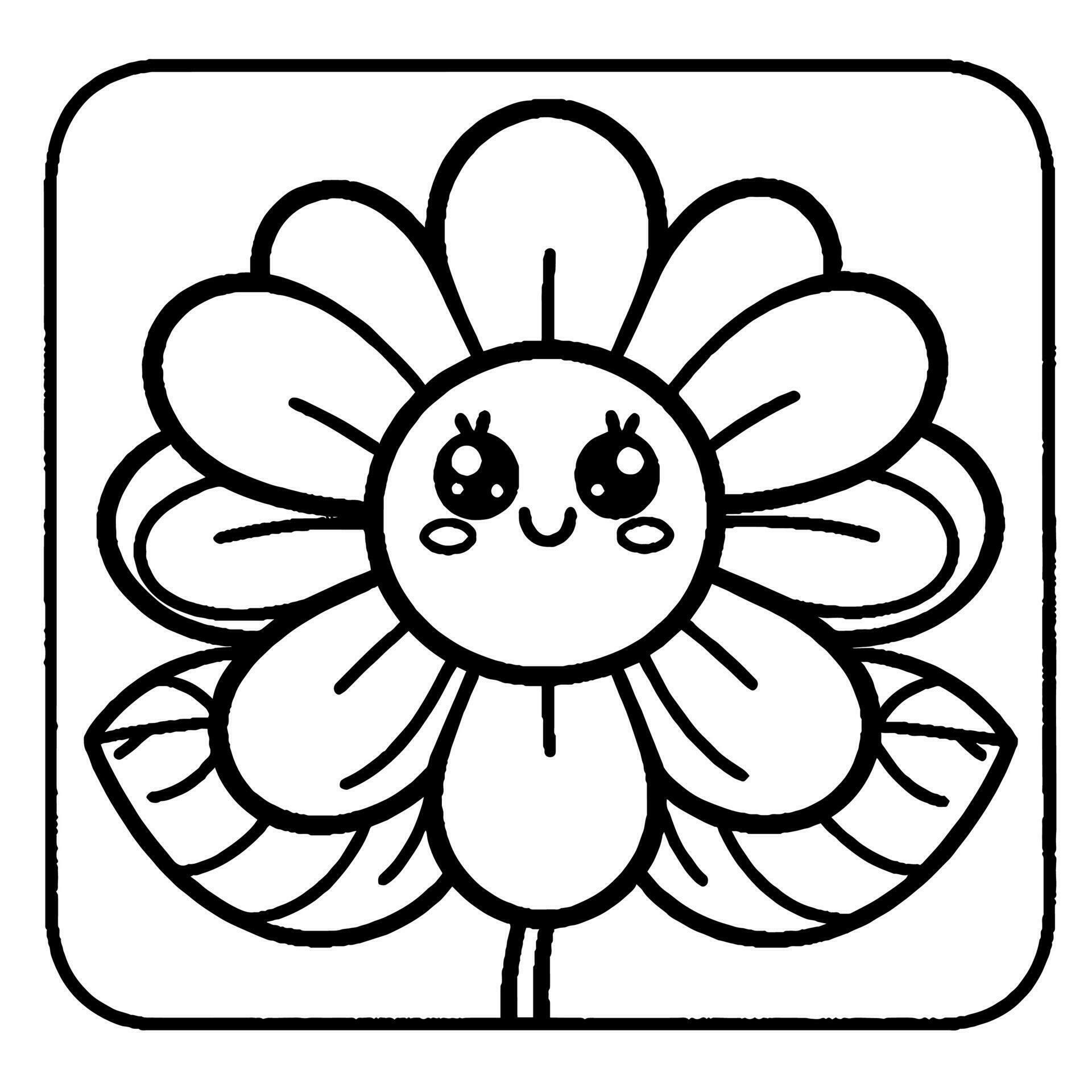 Flower coloring book Stock Free