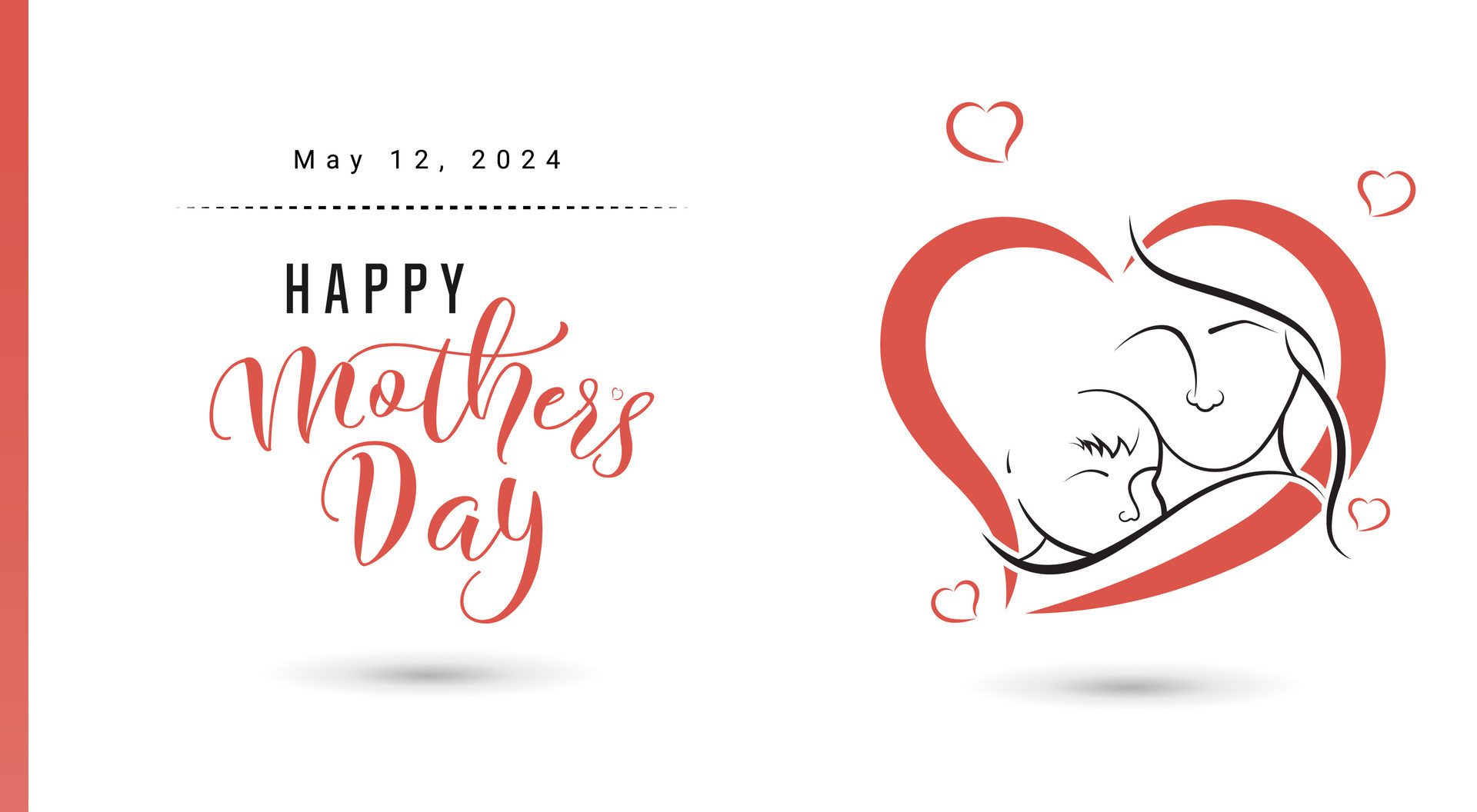 Happy mothers day web banner, background design. Free Vector