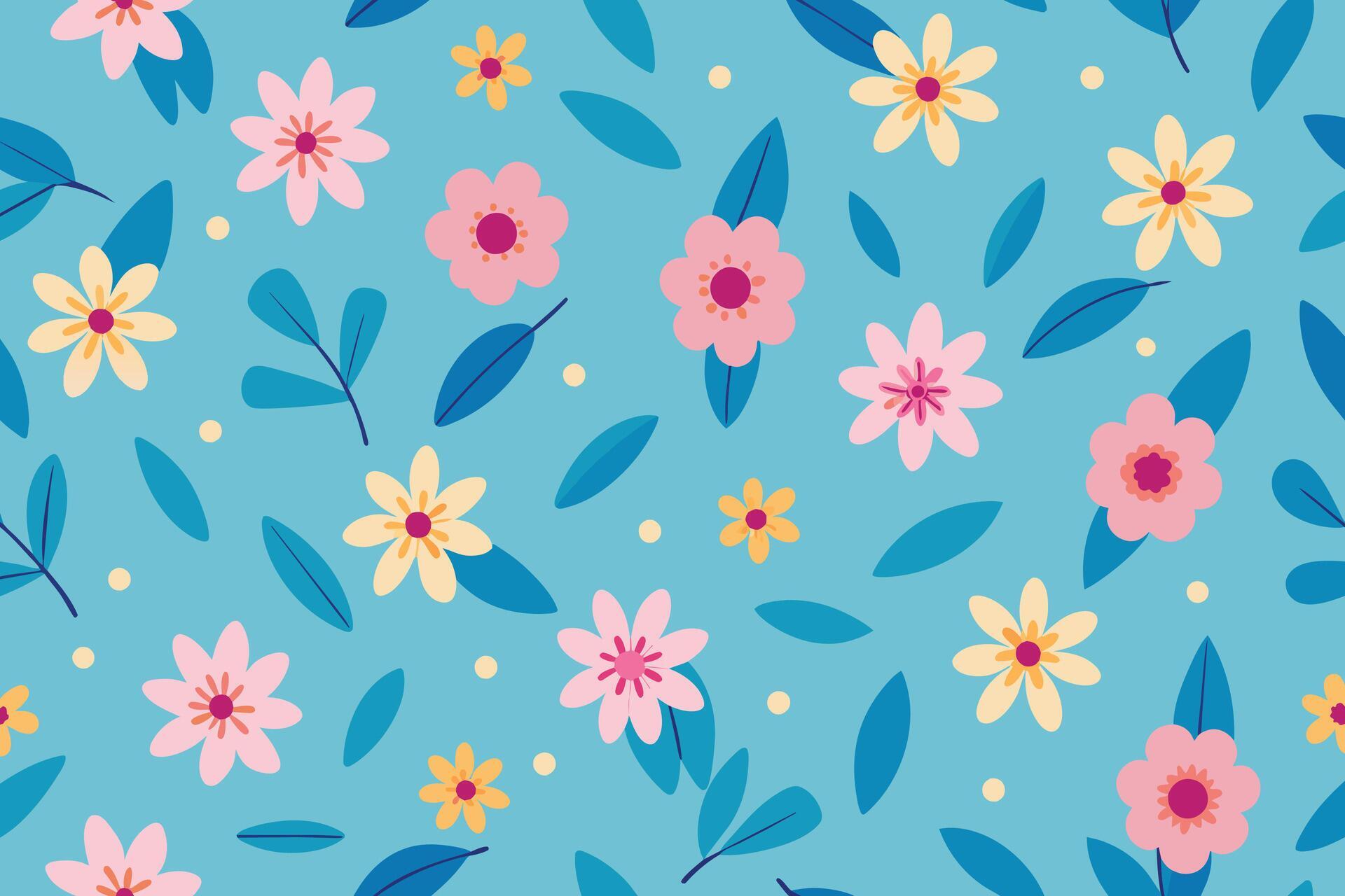 Seamless Pattern Elements Flower Ditsy Stock Free