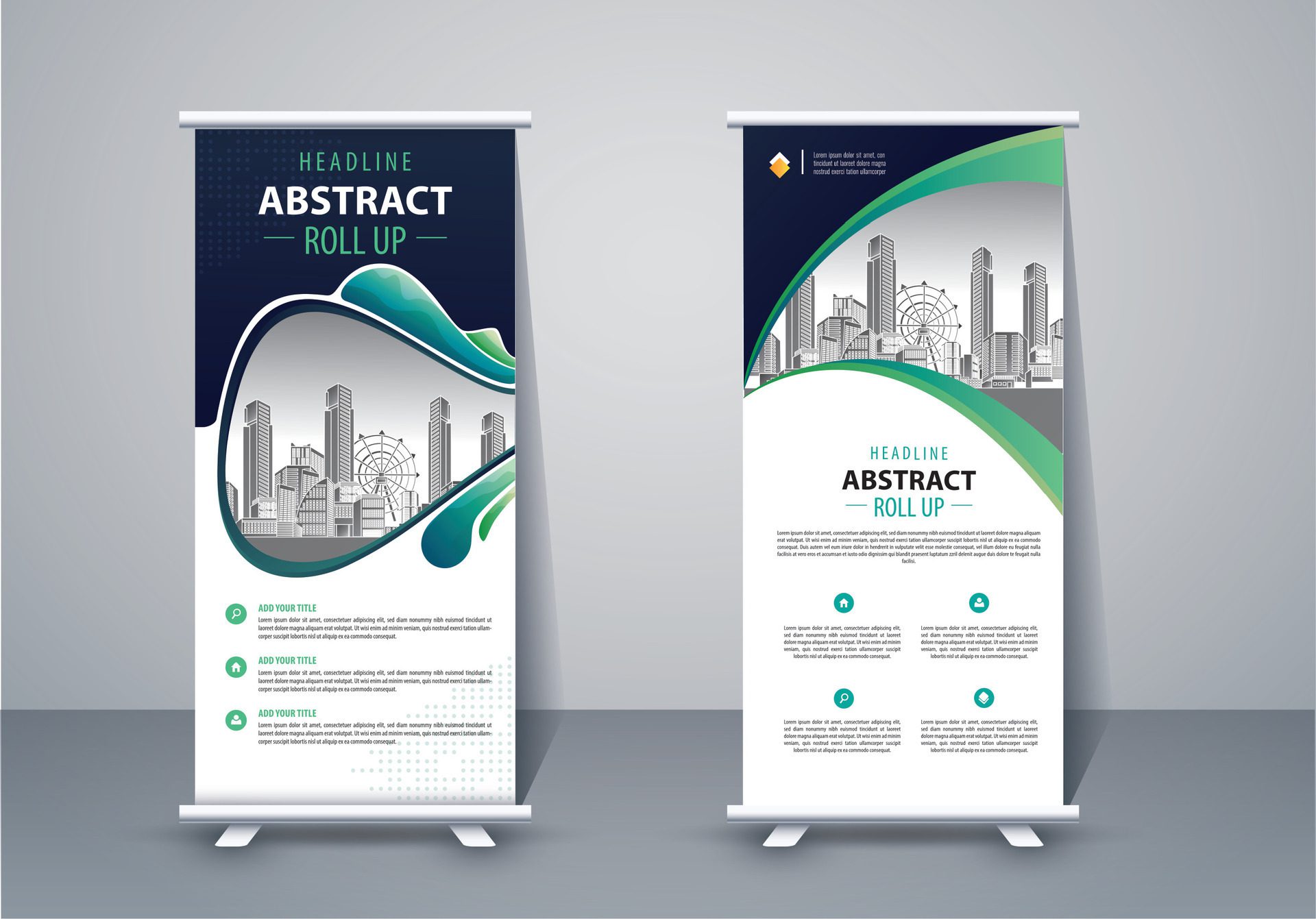 Vertical Banner Design Signboard Advertising Brochure Flyer Template X-banner and Street Business Flag of Convenience, Layout Background Free Vector