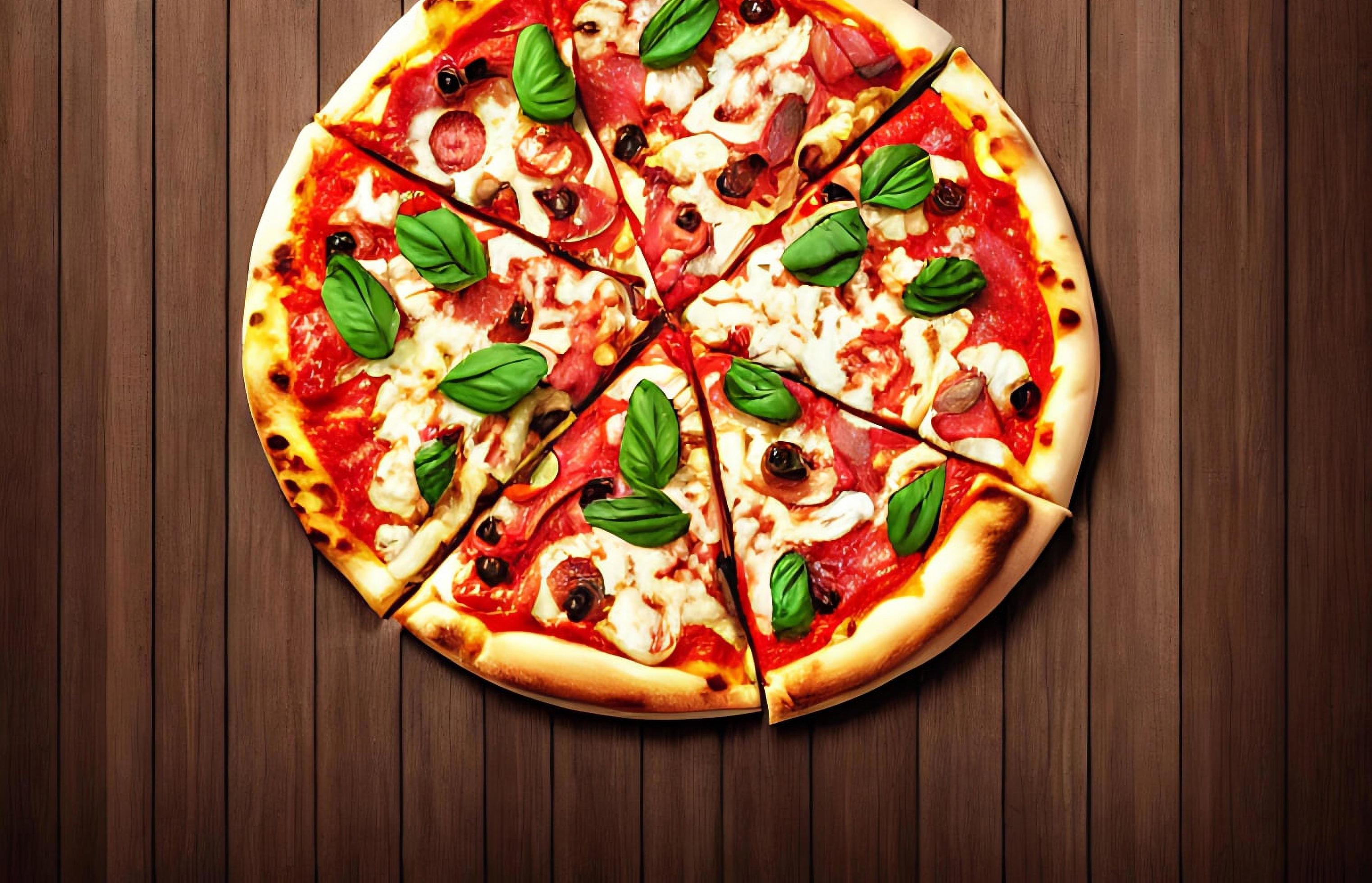 Pizza. Traditional Italian cuisine fast food. Stock Free