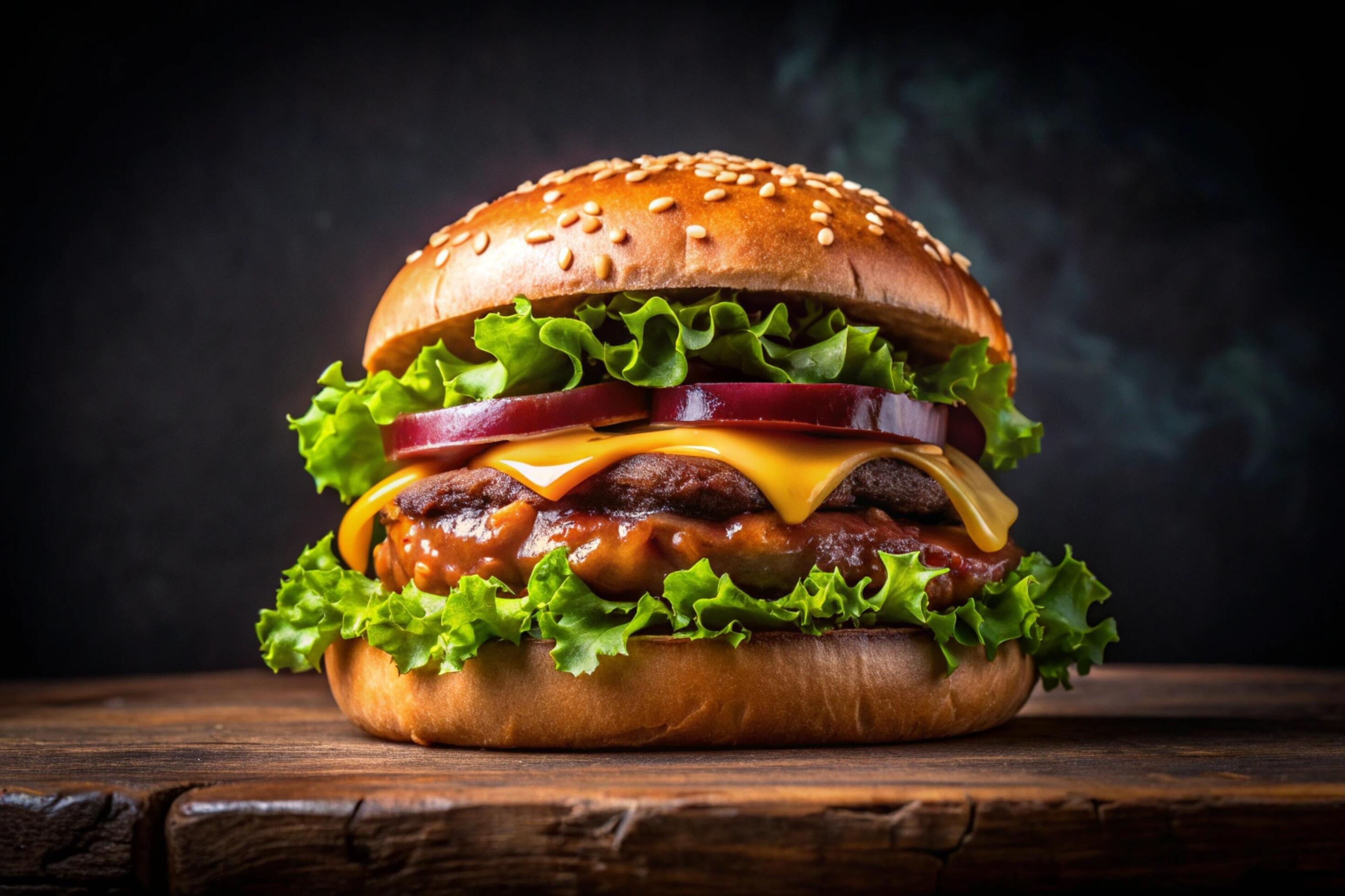 Burger photo isolated on clean background Stock Free