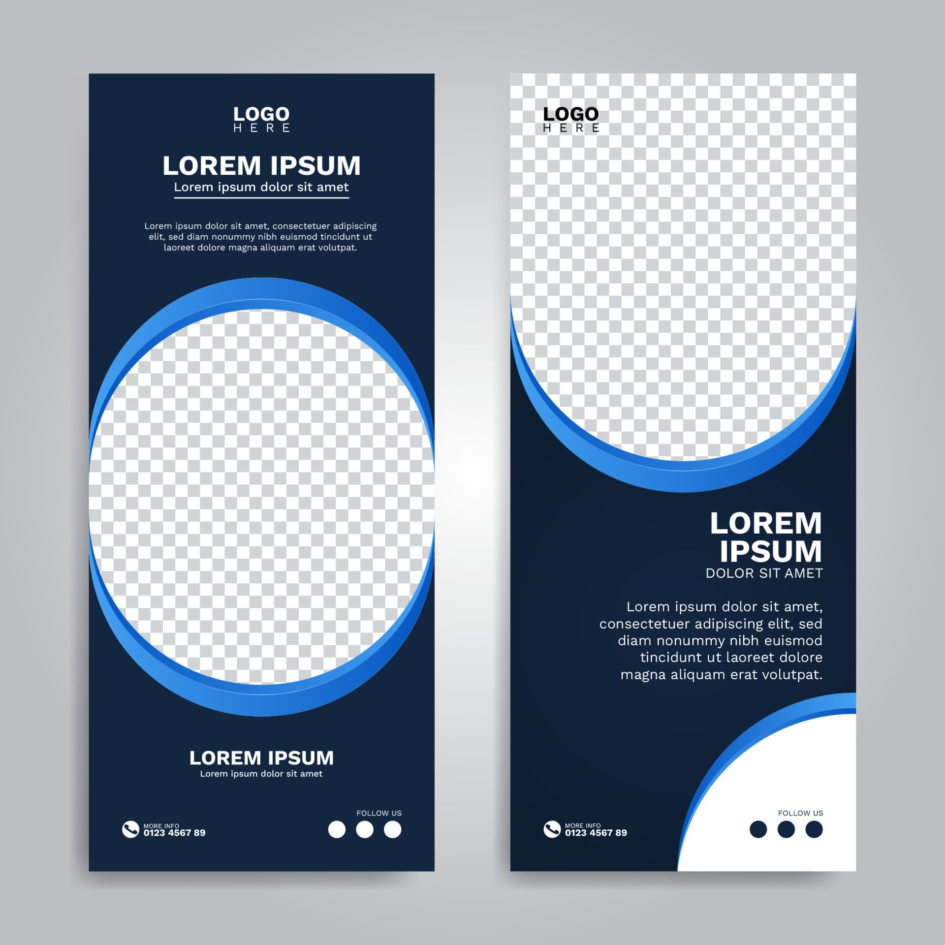 simple set of modern vertical banners Free Vector