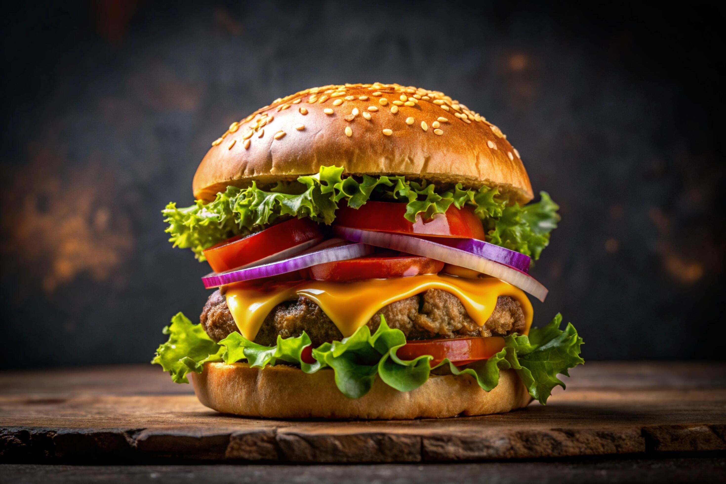 Burger photo isolated on clean background Stock Free