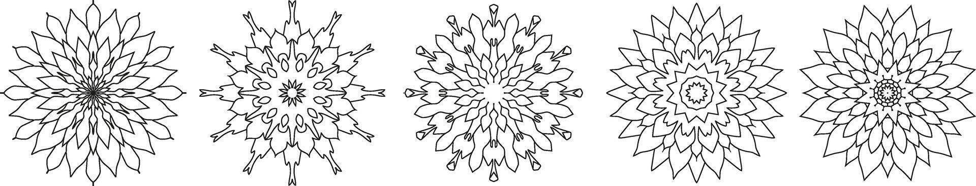 Flower Mandala. Vintage decorative elements. Oriental pattern, vector illustration. Islam, Arabic, Indian Stock Free