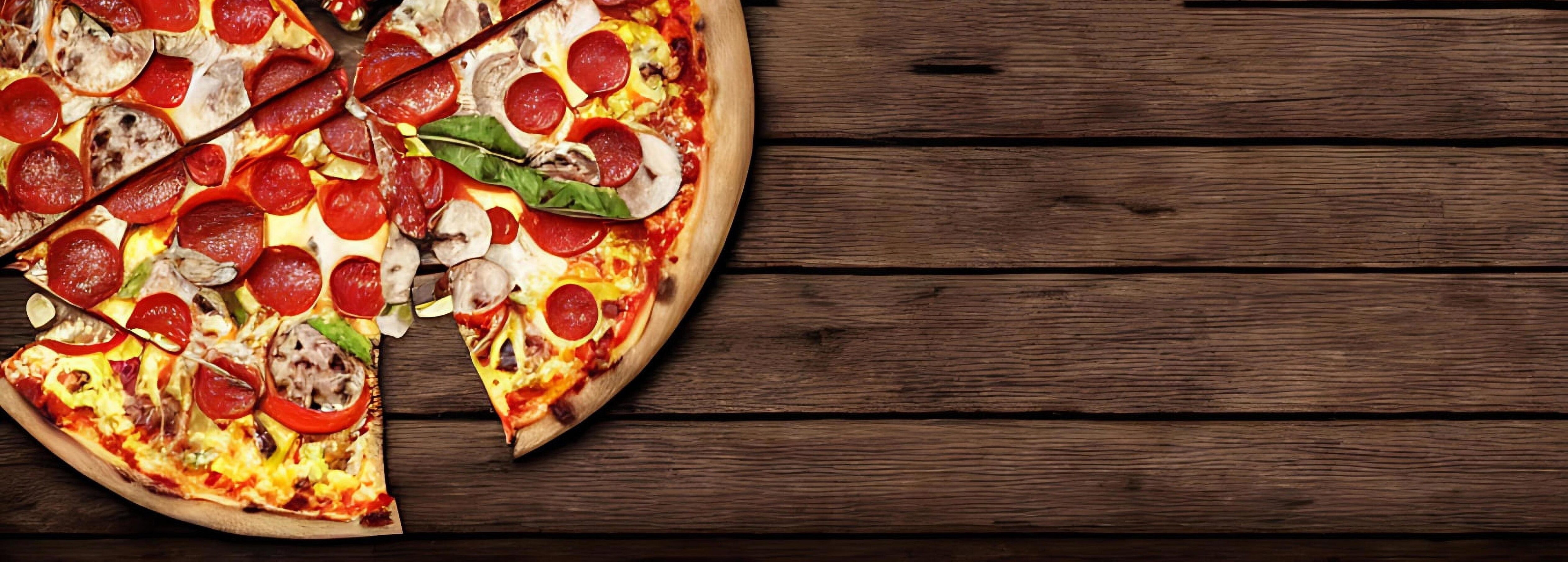 Pizza. Traditional Italian cuisine fast food. Stock Free