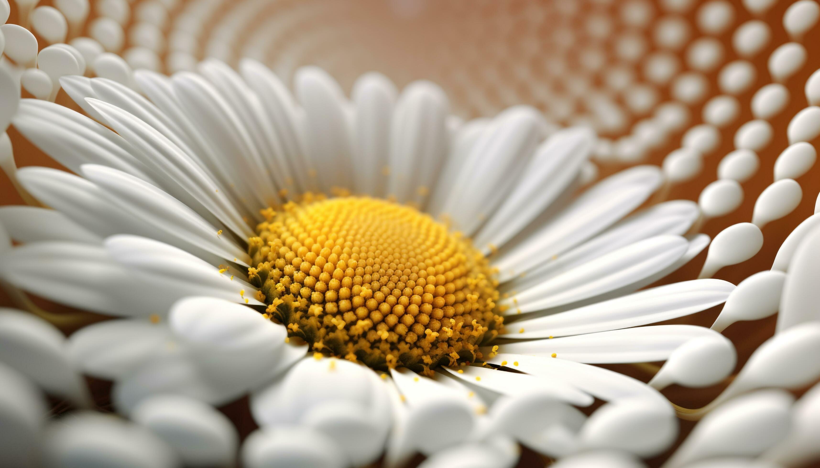 Vibrant chamomile blossom, a single flower in nature meadow generated by AI Stock Free