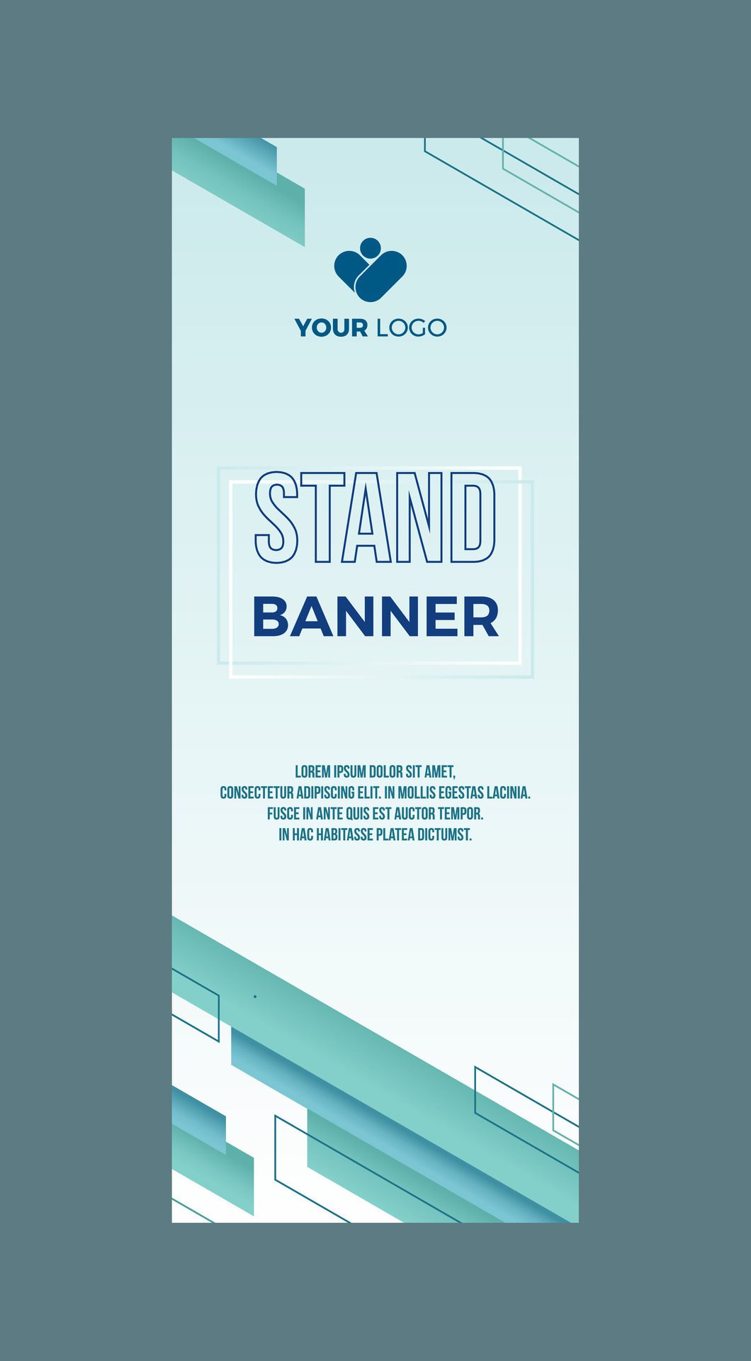 Blue Stand Banner Background Free Vector