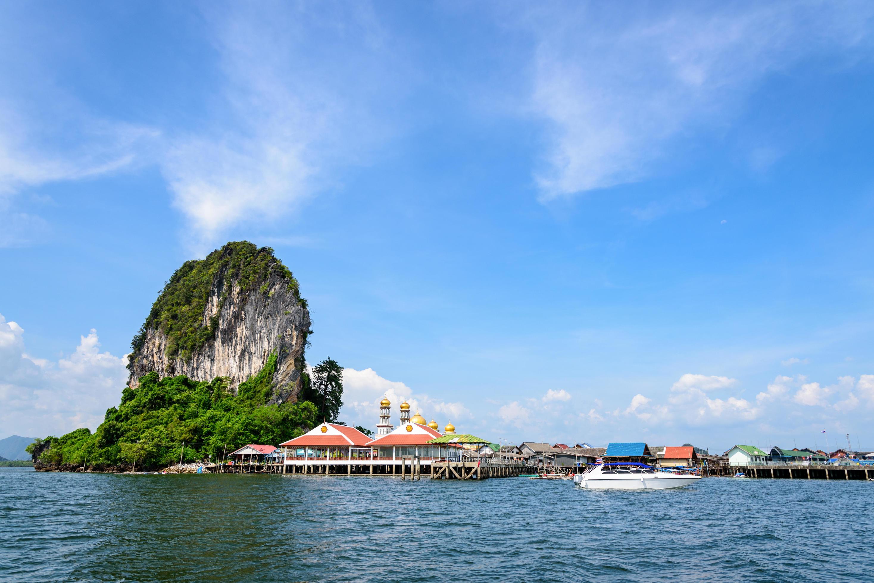 Koh Panyee or Punyi island in summer Stock Free